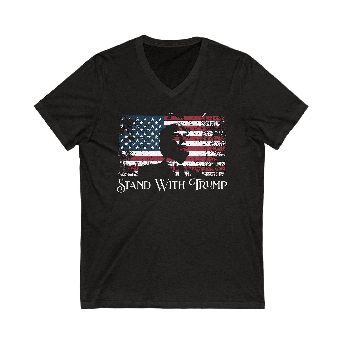 Stand With Trump Unisex Jersey Short Sleeve V-Neck Tee