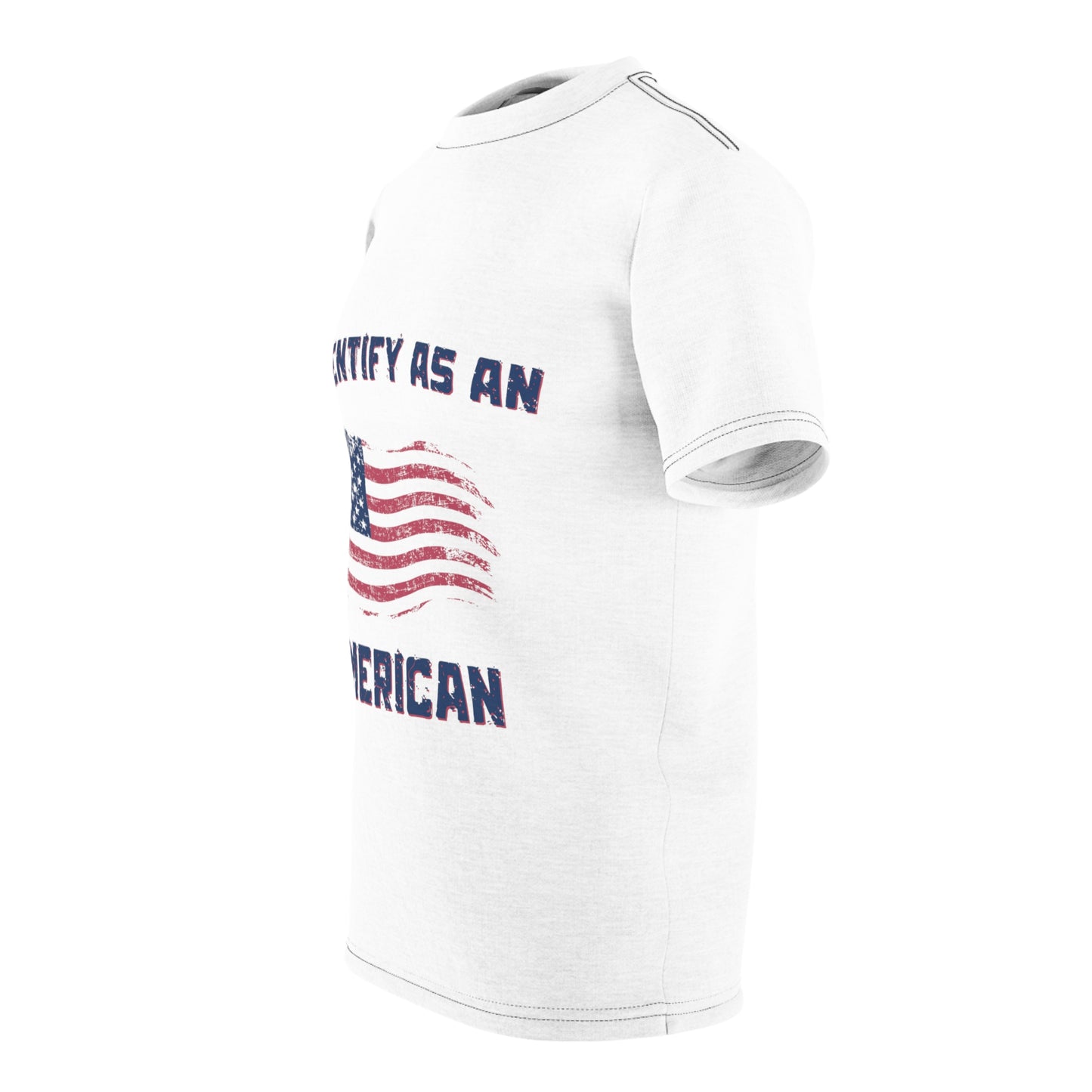 I Identify as American Unisex Cut & Sew Tee (AOP)