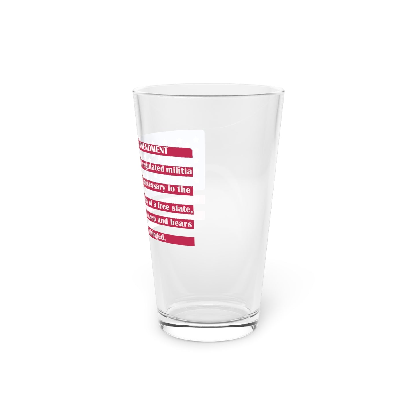 2nd Amendment Color Pint Glass, 16oz