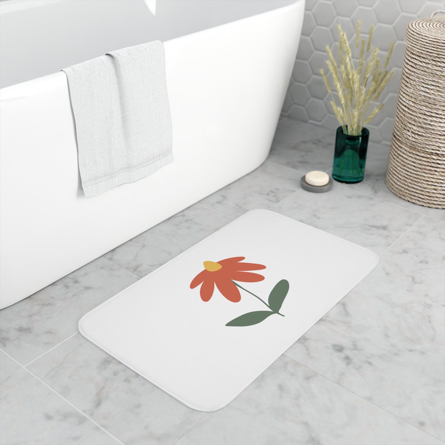 Flower Memory Foam Bath Mat