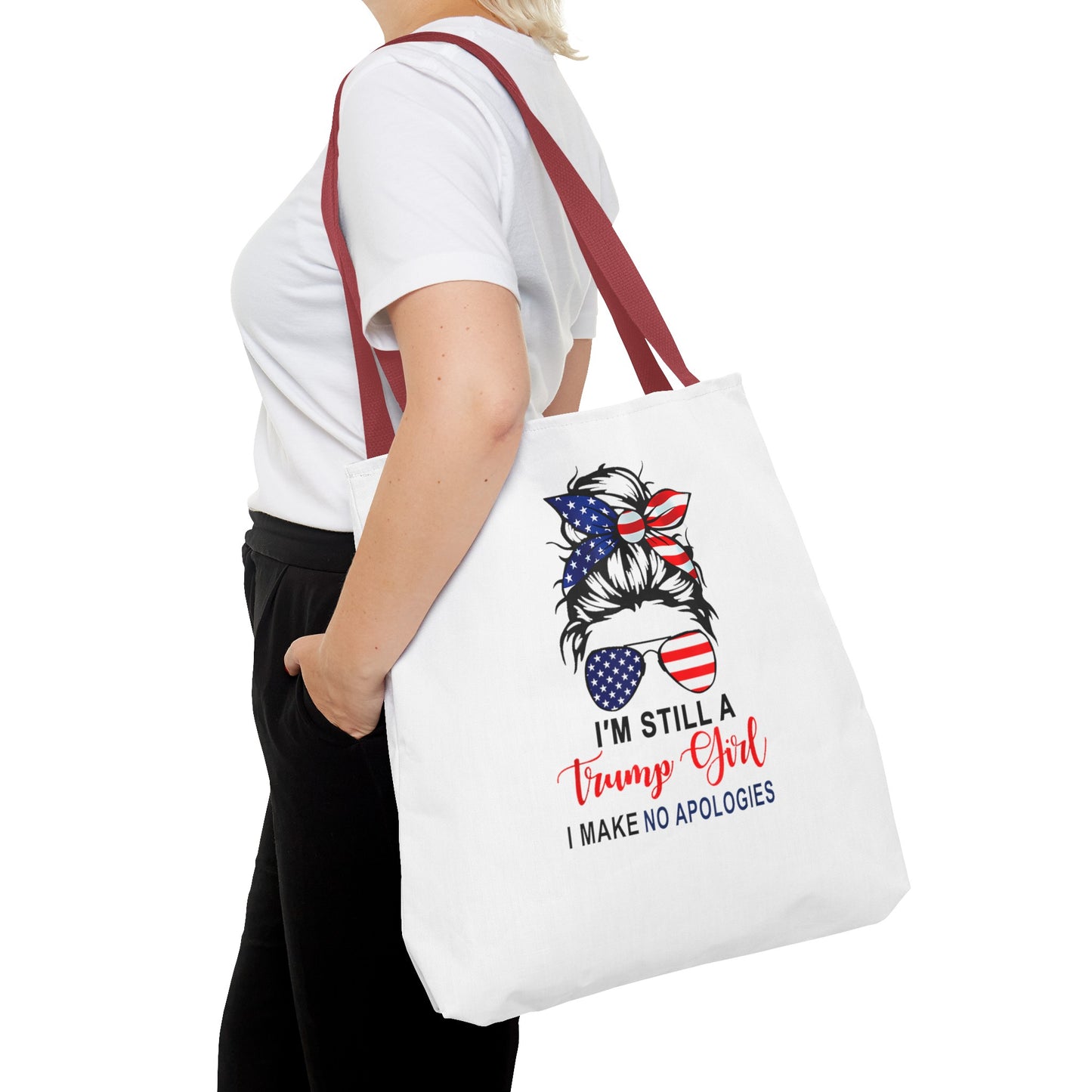 Trump Girl No Apologies Tote Bag (AOP)