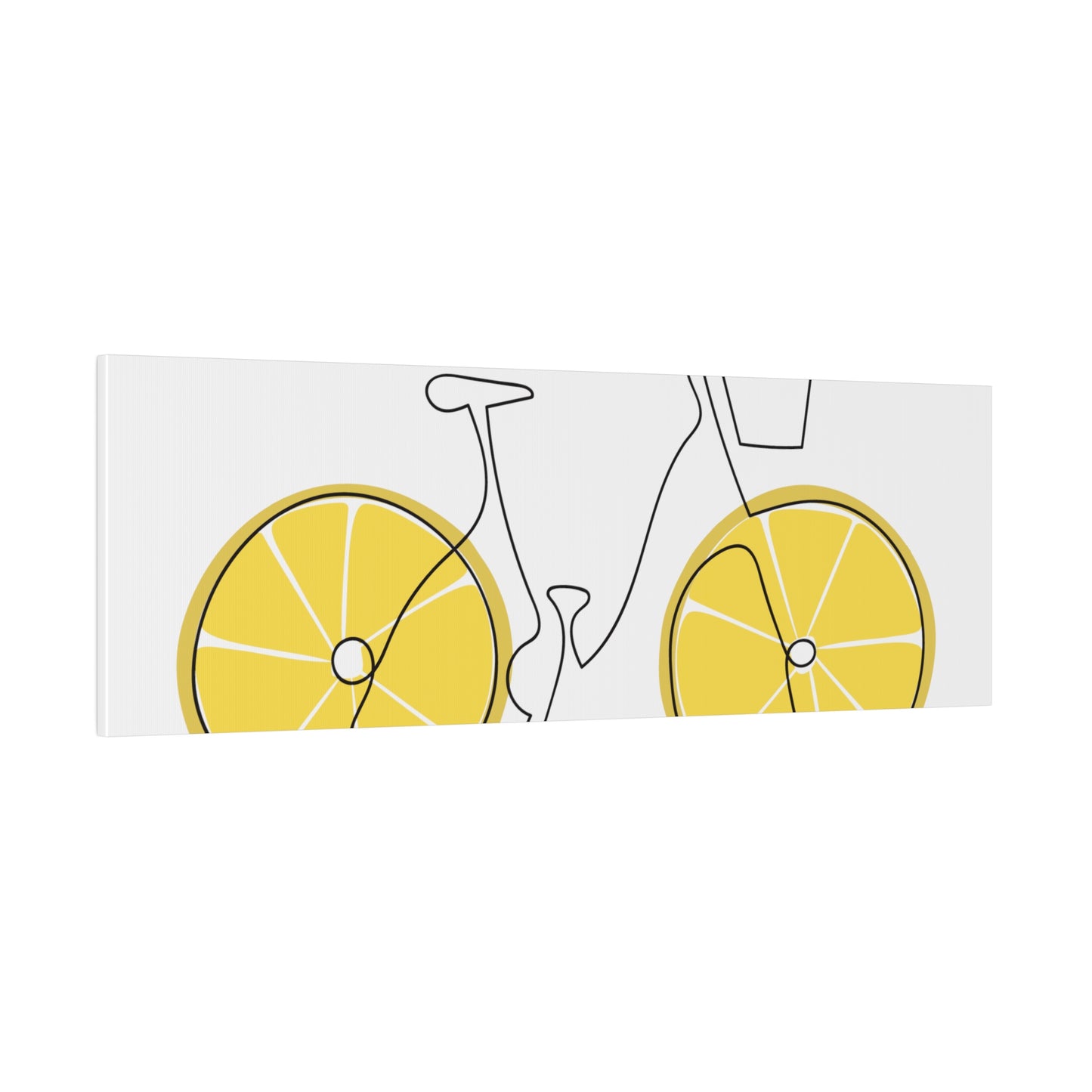 Lemon Wheel Bike Matte Canvas, Stretched, 0.75"