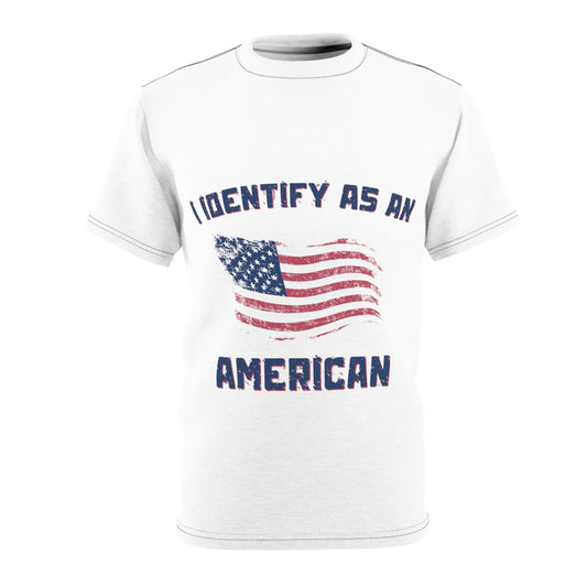 I Identify as American Unisex Cut & Sew Tee (AOP)