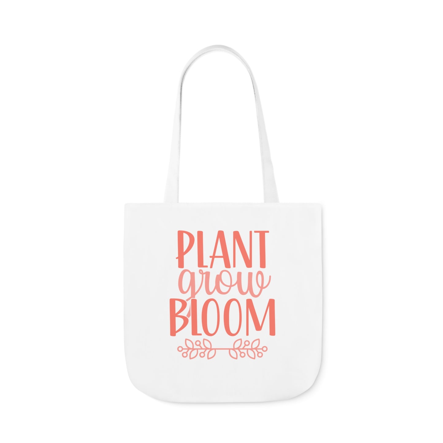 Plant Grow Bloom Spring Canvas Tote Bag, 5-Color Straps