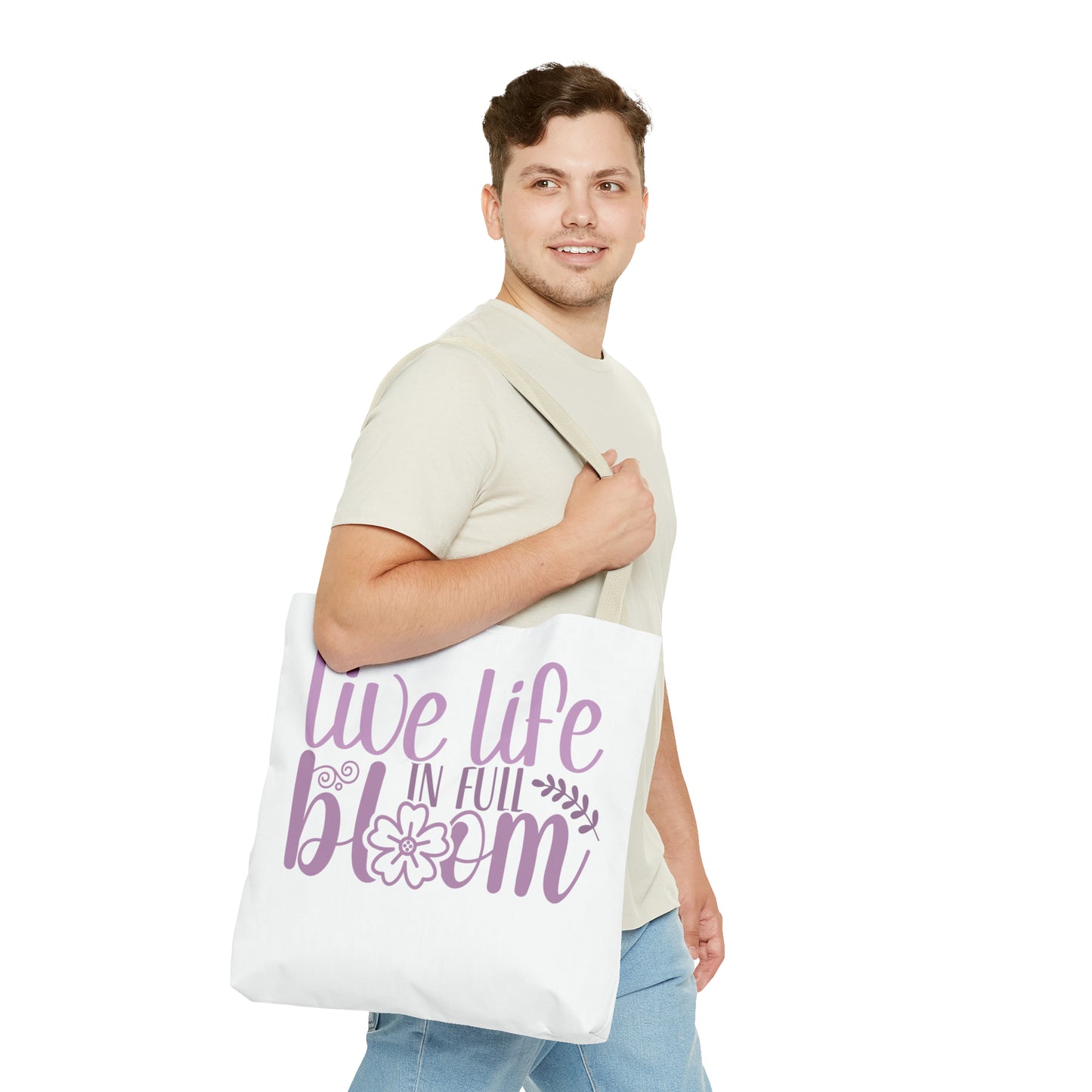 Live Life in Full Bloom Tote Bag (AOP)