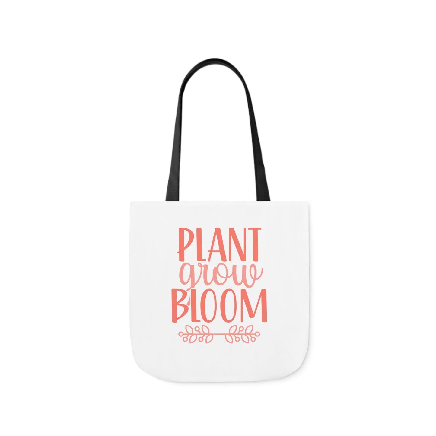 Plant Grow Bloom Spring Canvas Tote Bag, 5-Color Straps