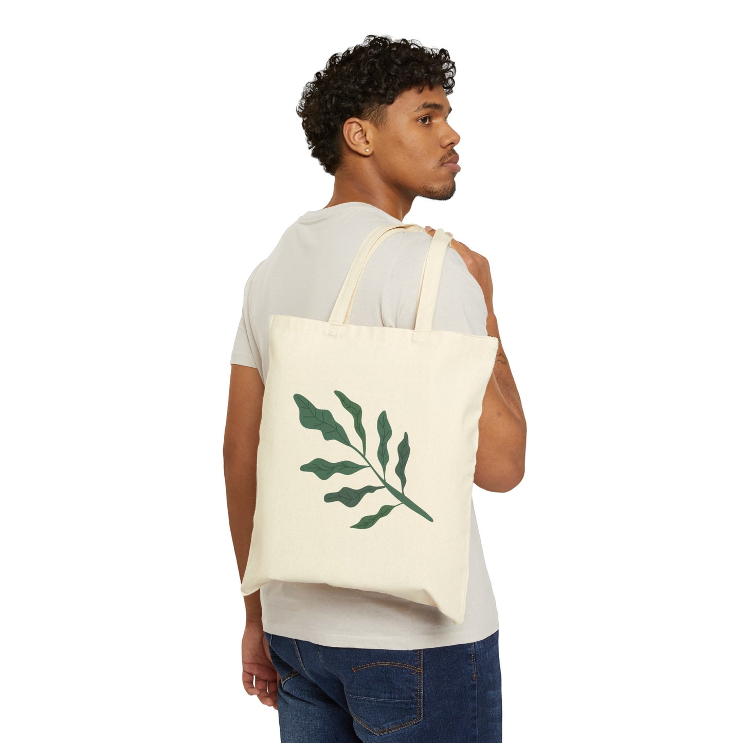 Leaf stem Cotton Canvas Tote Bag