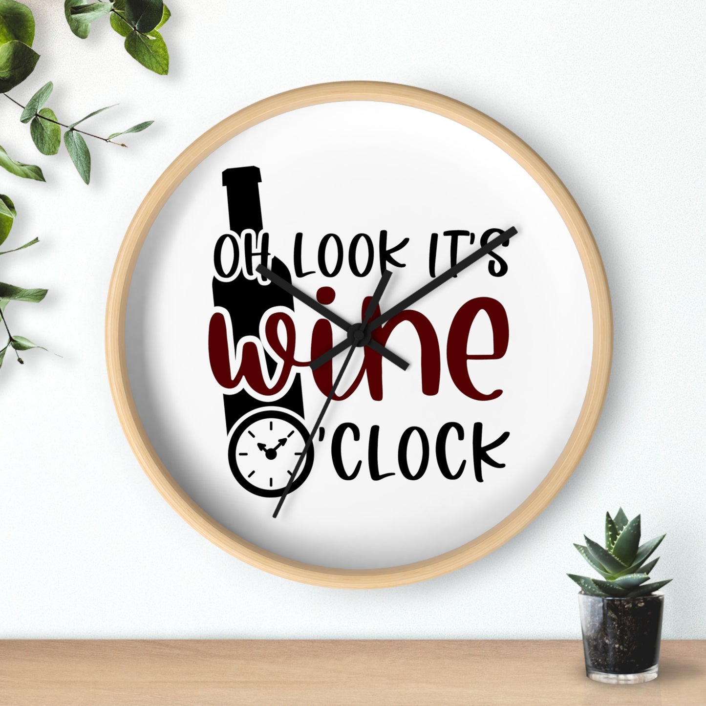 Wine O'Clock Wall Clock