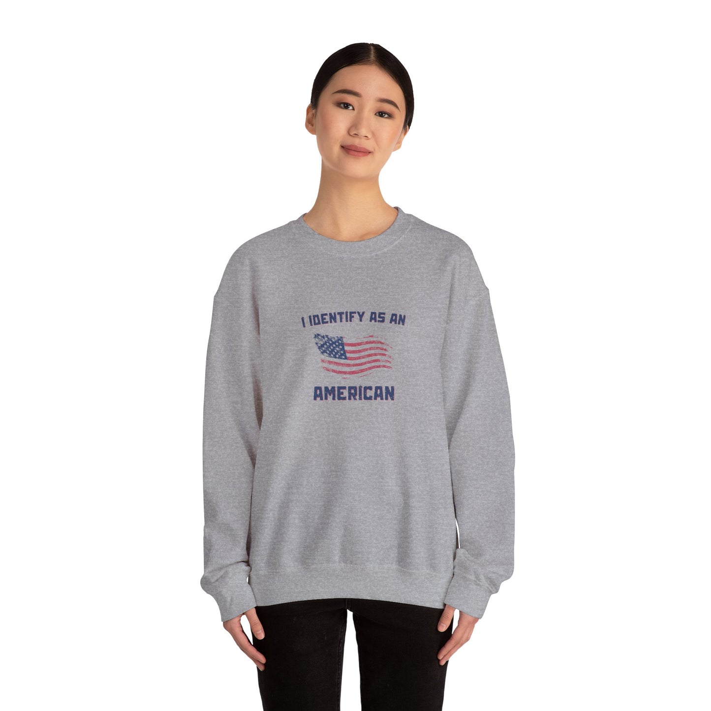 I Identify as American Unisex Heavy Blend™ Crewneck Sweatshirt