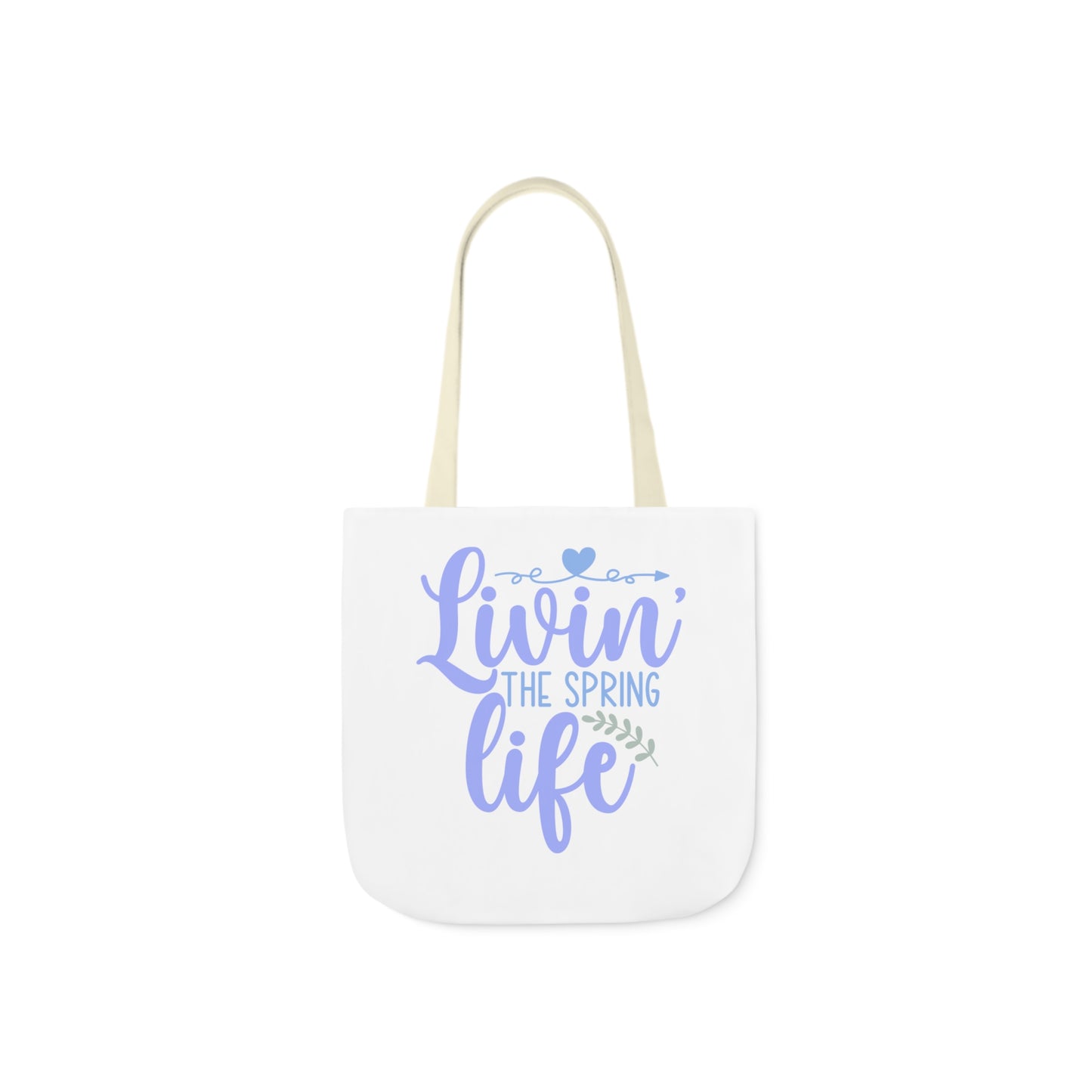 Livin' The Spring Life Canvas Tote Bag, 5-Color Straps