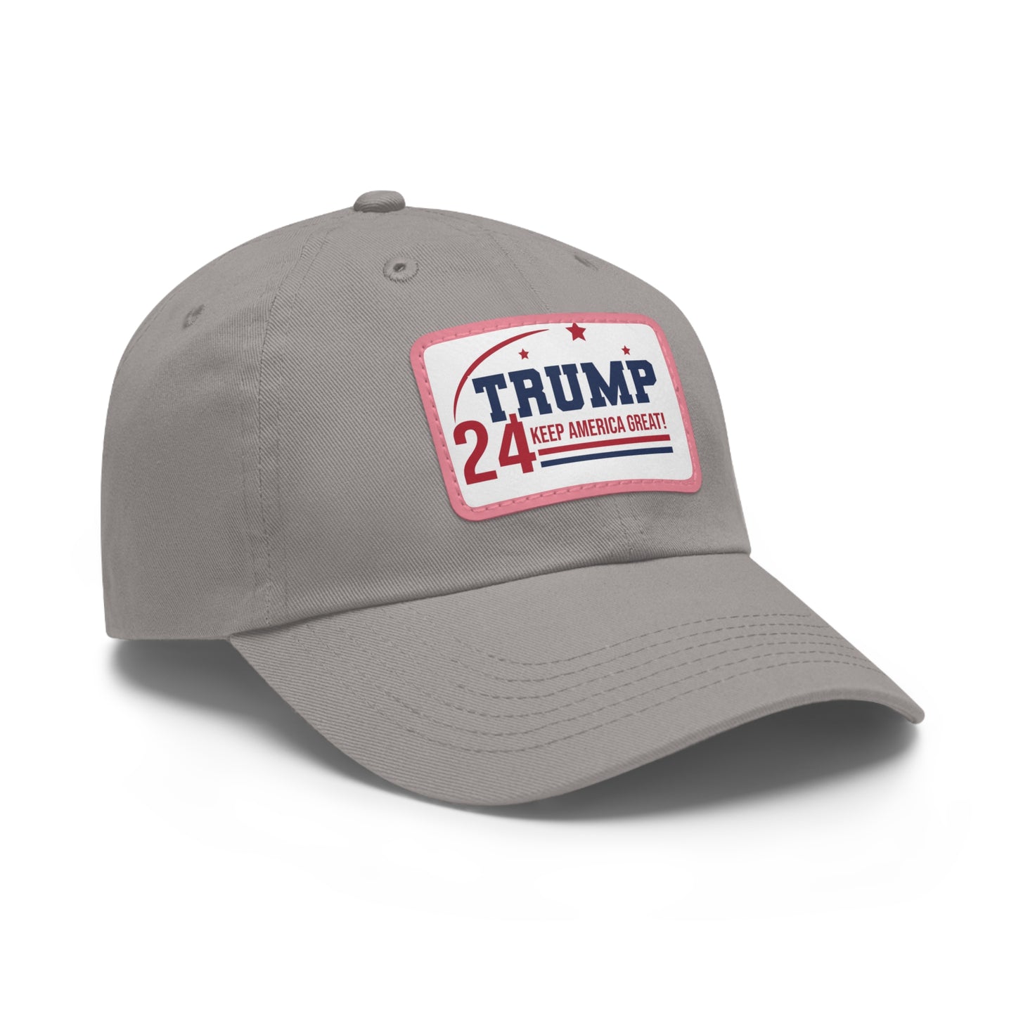 Trump 2024 Dad Hat with Leather Patch (Rectangle)