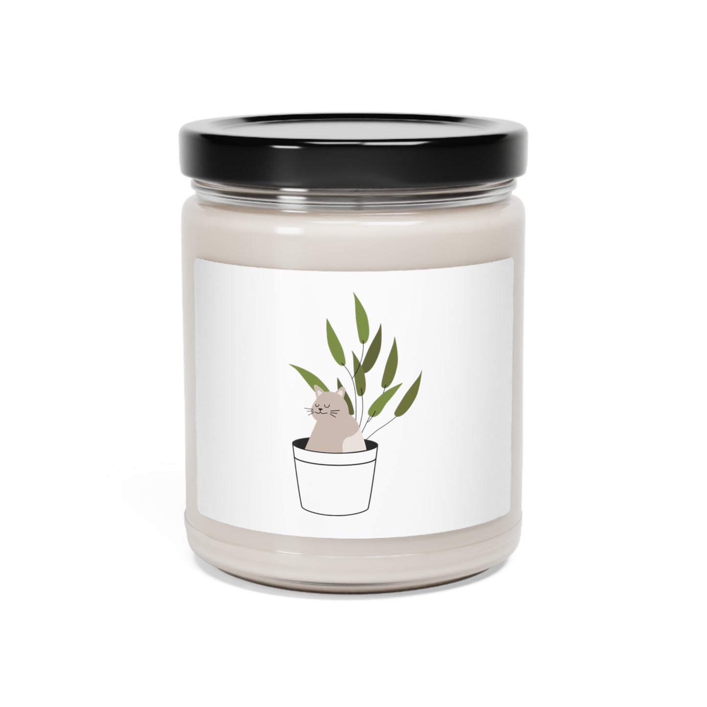 Cat/Plant Scented Soy Candle, 9oz