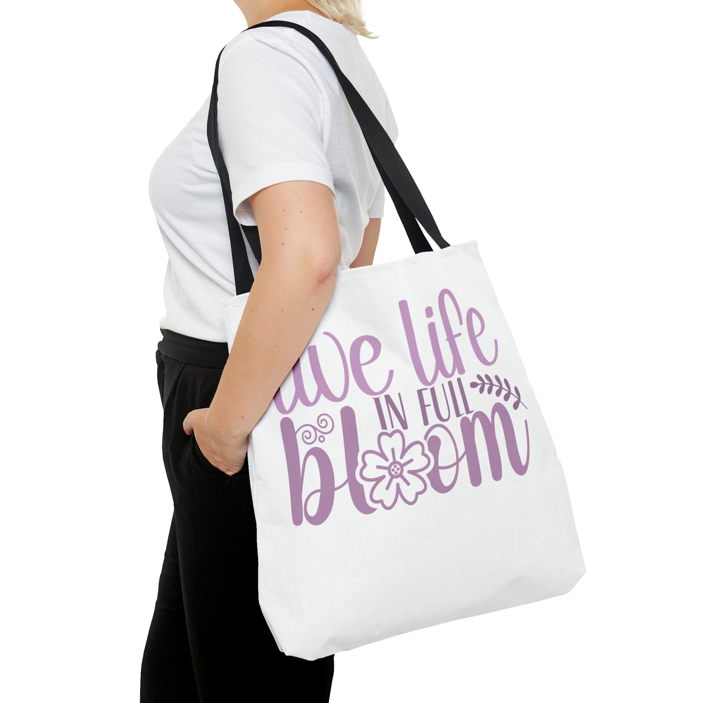 Live Life in Full Bloom Tote Bag (AOP)