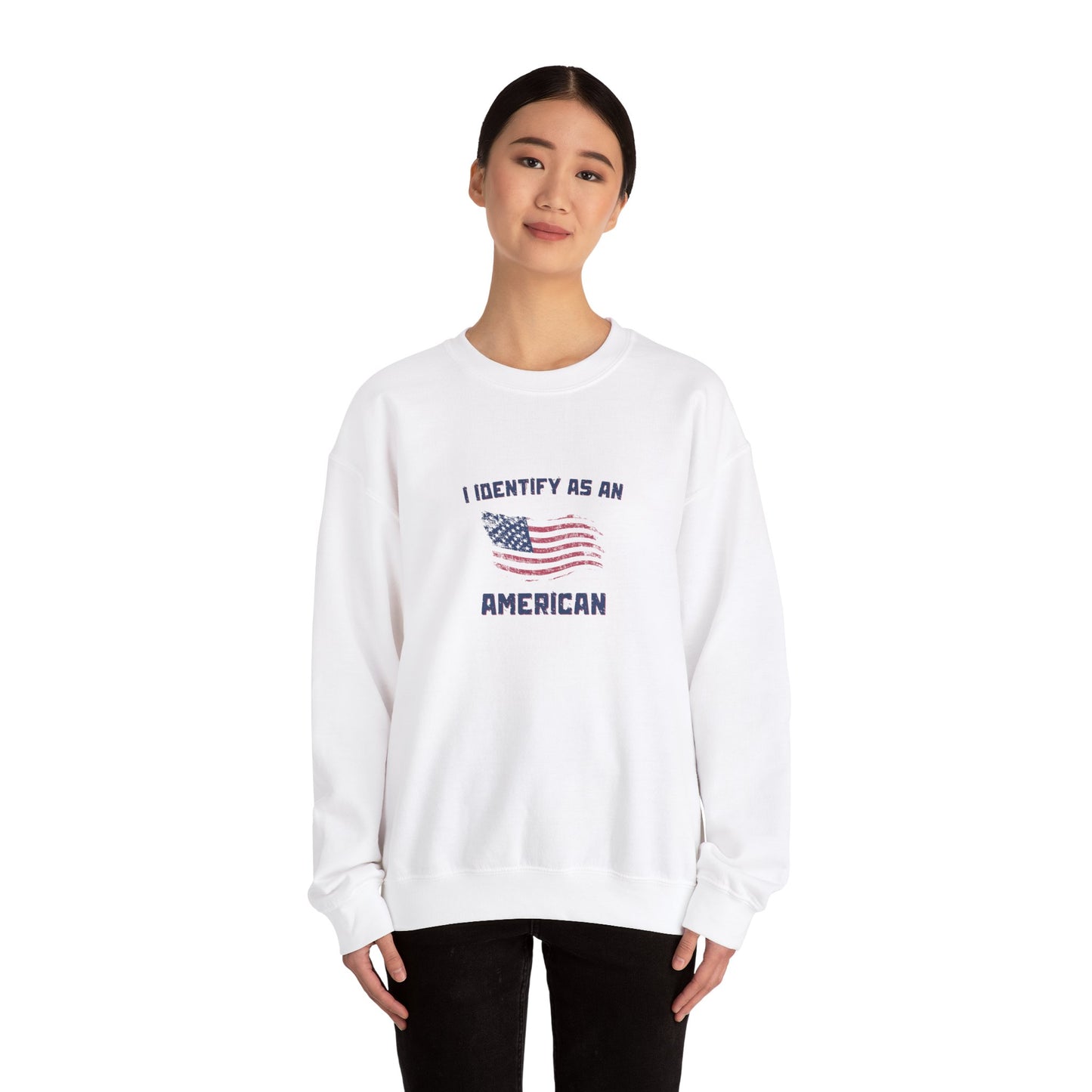 I Identify as American Unisex Heavy Blend™ Crewneck Sweatshirt