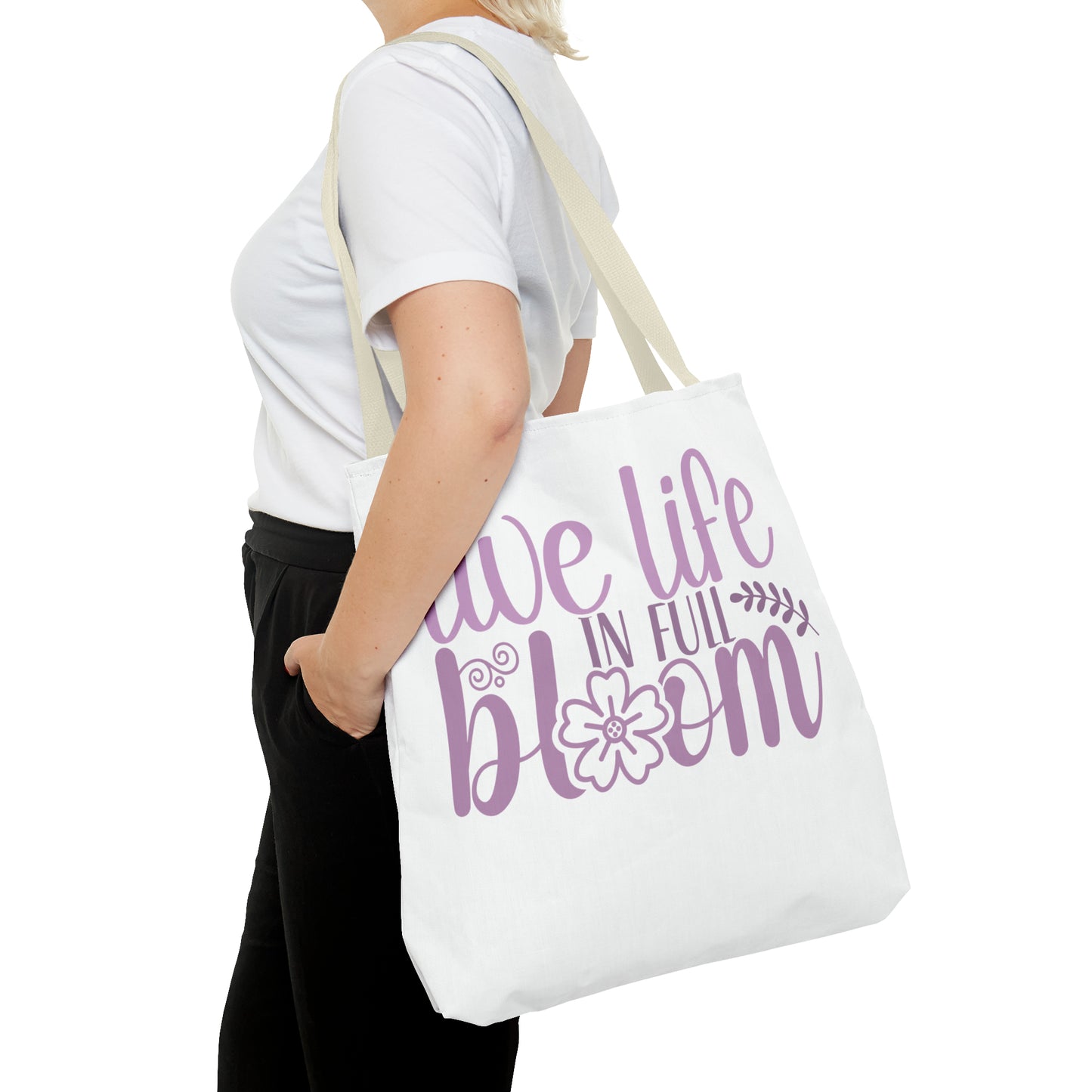 Live Life in Full Bloom Tote Bag (AOP)