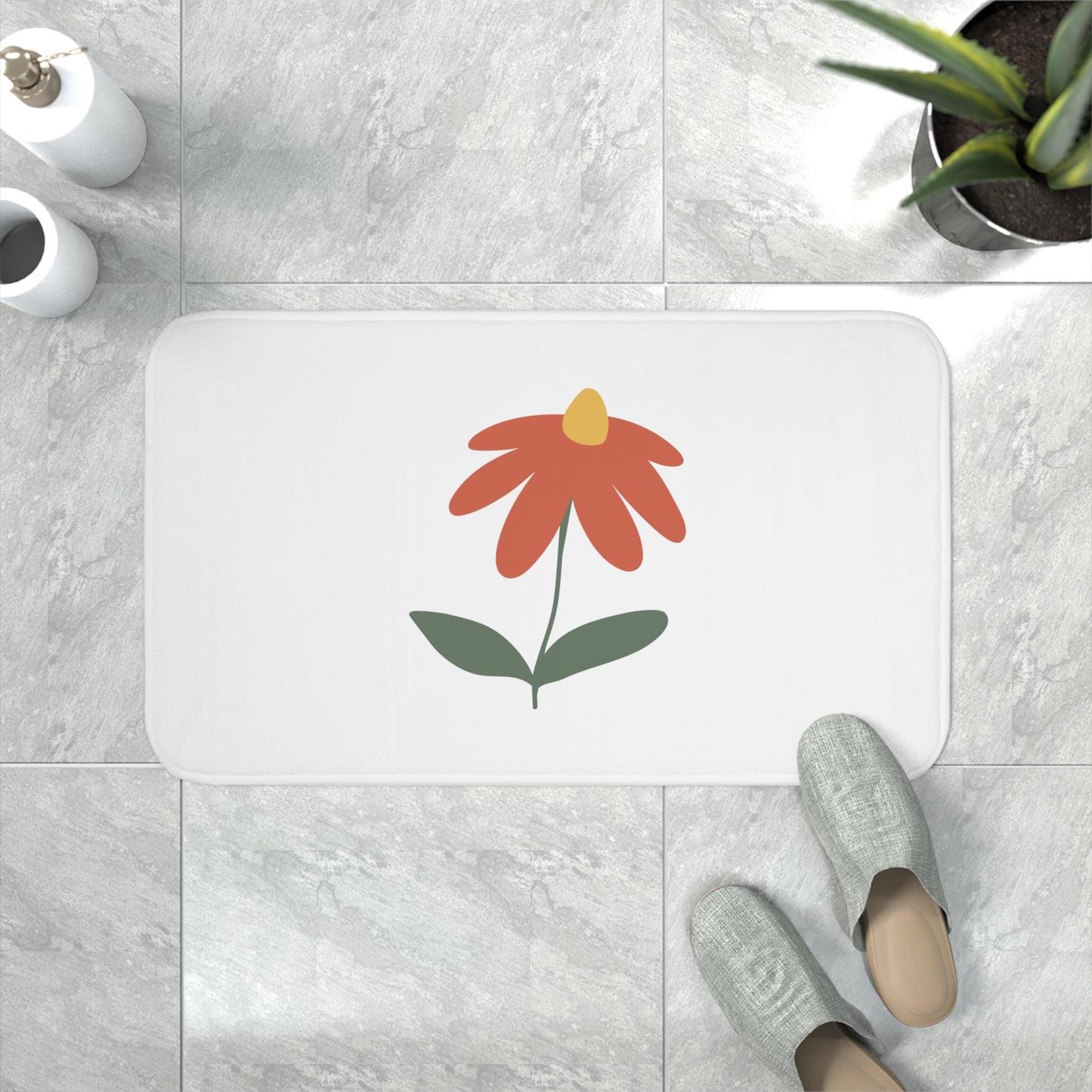 Flower Memory Foam Bath Mat