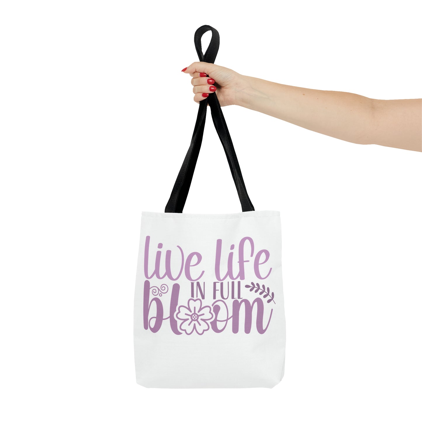 Live Life in Full Bloom Tote Bag (AOP)