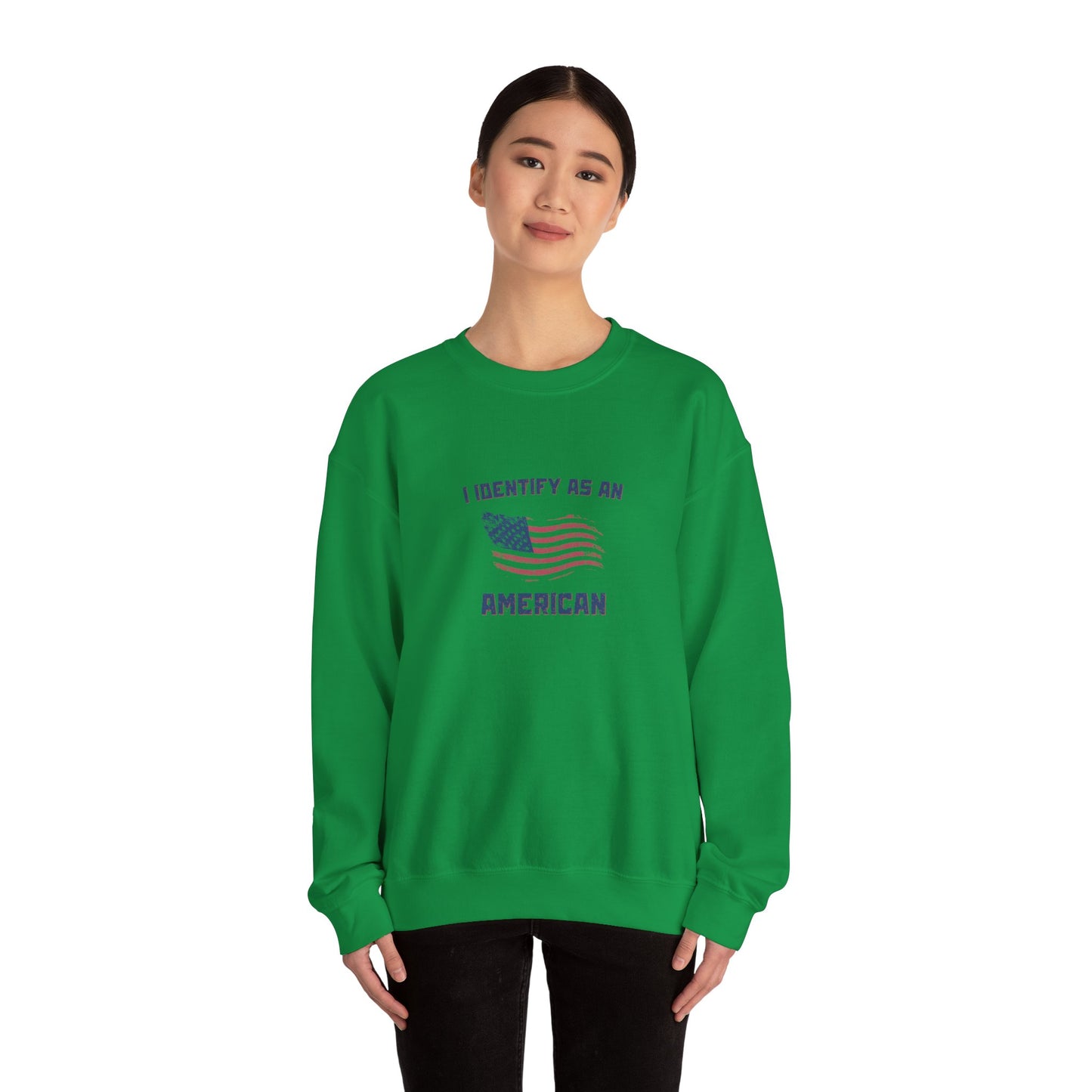 I Identify as American Unisex Heavy Blend™ Crewneck Sweatshirt