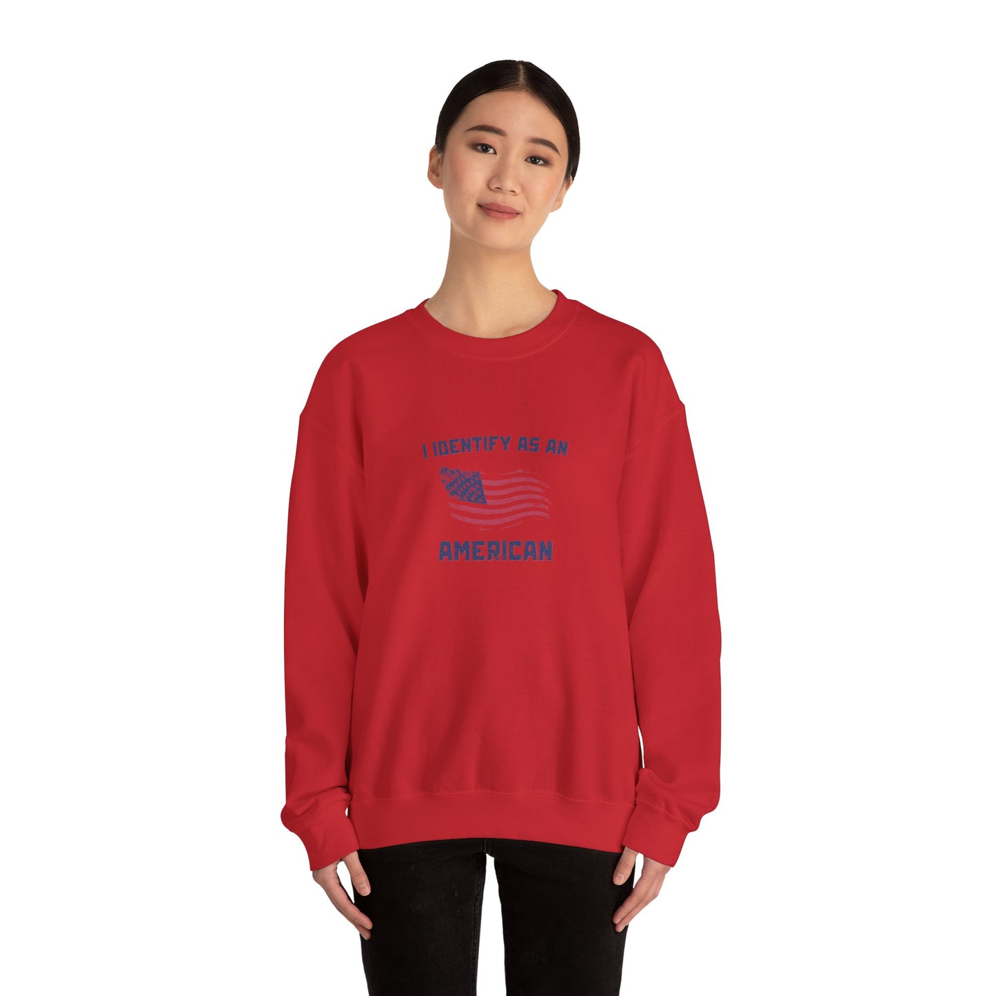 I Identify as American Unisex Heavy Blend™ Crewneck Sweatshirt