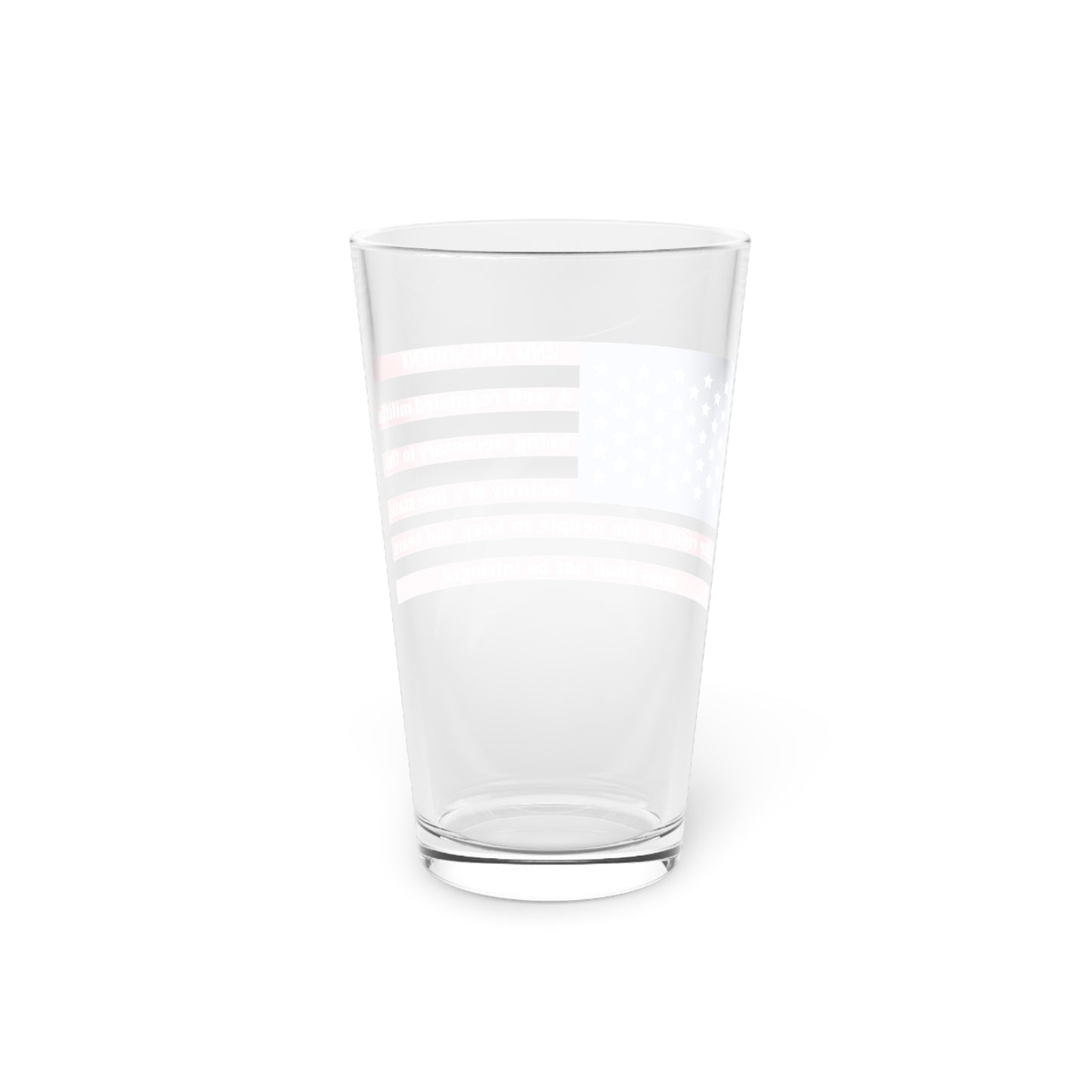 2nd Amendment Color Pint Glass, 16oz