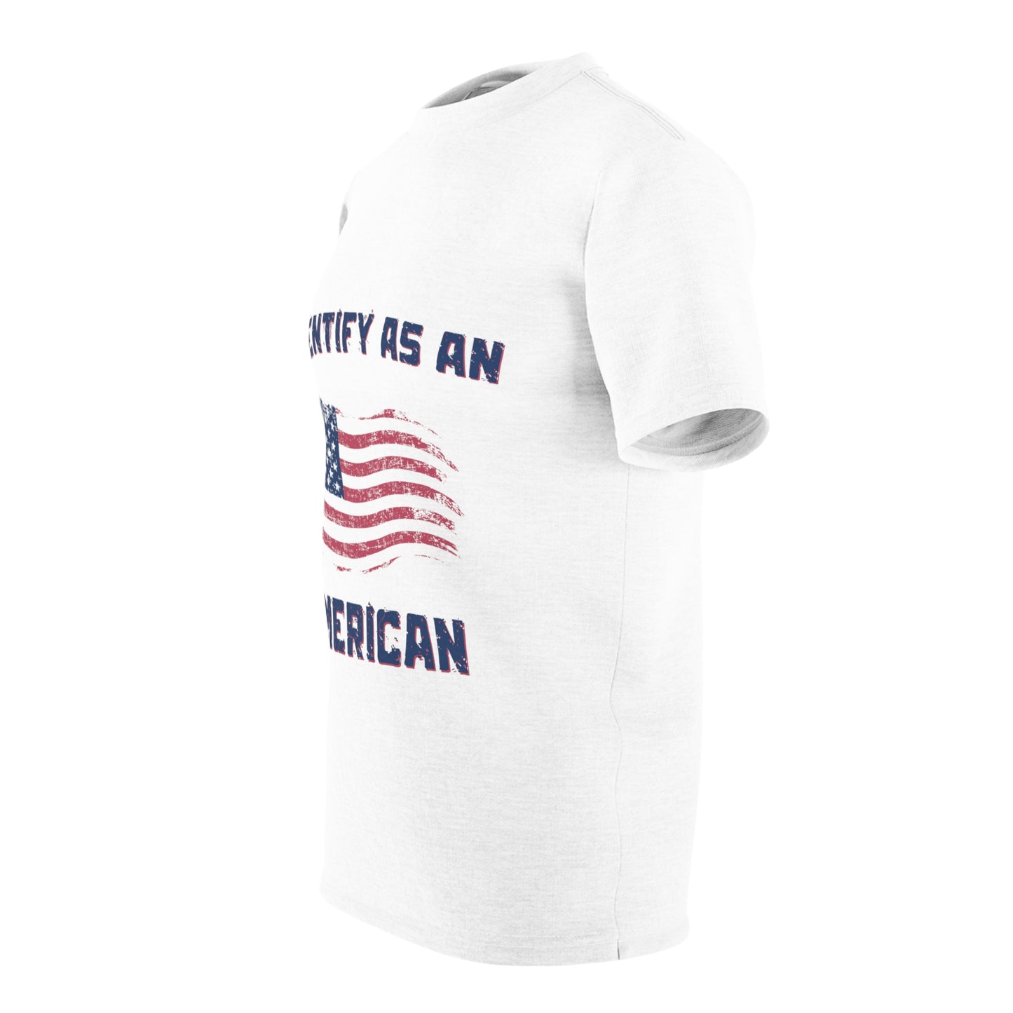 I Identify as American Unisex Cut & Sew Tee (AOP)