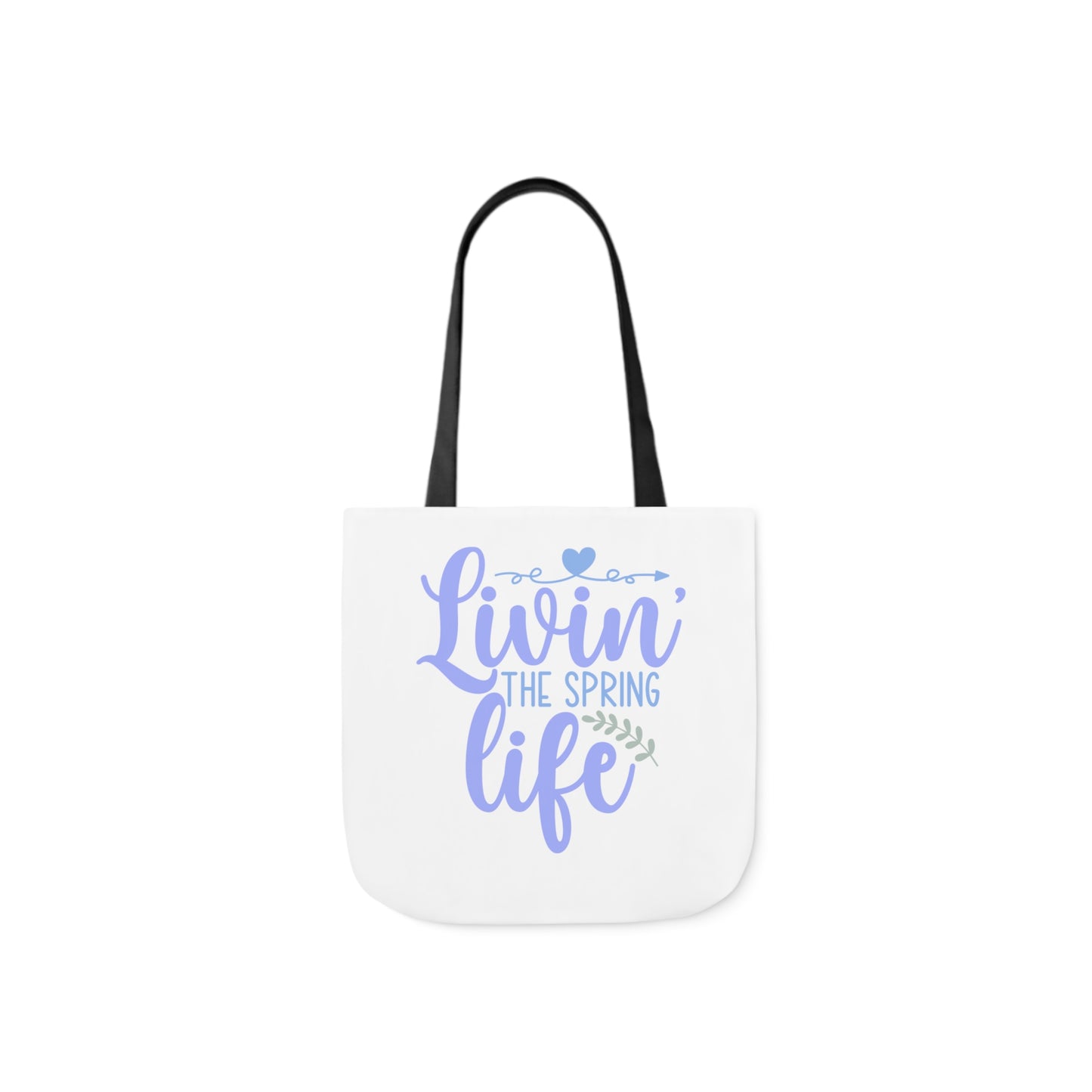 Livin' The Spring Life Canvas Tote Bag, 5-Color Straps