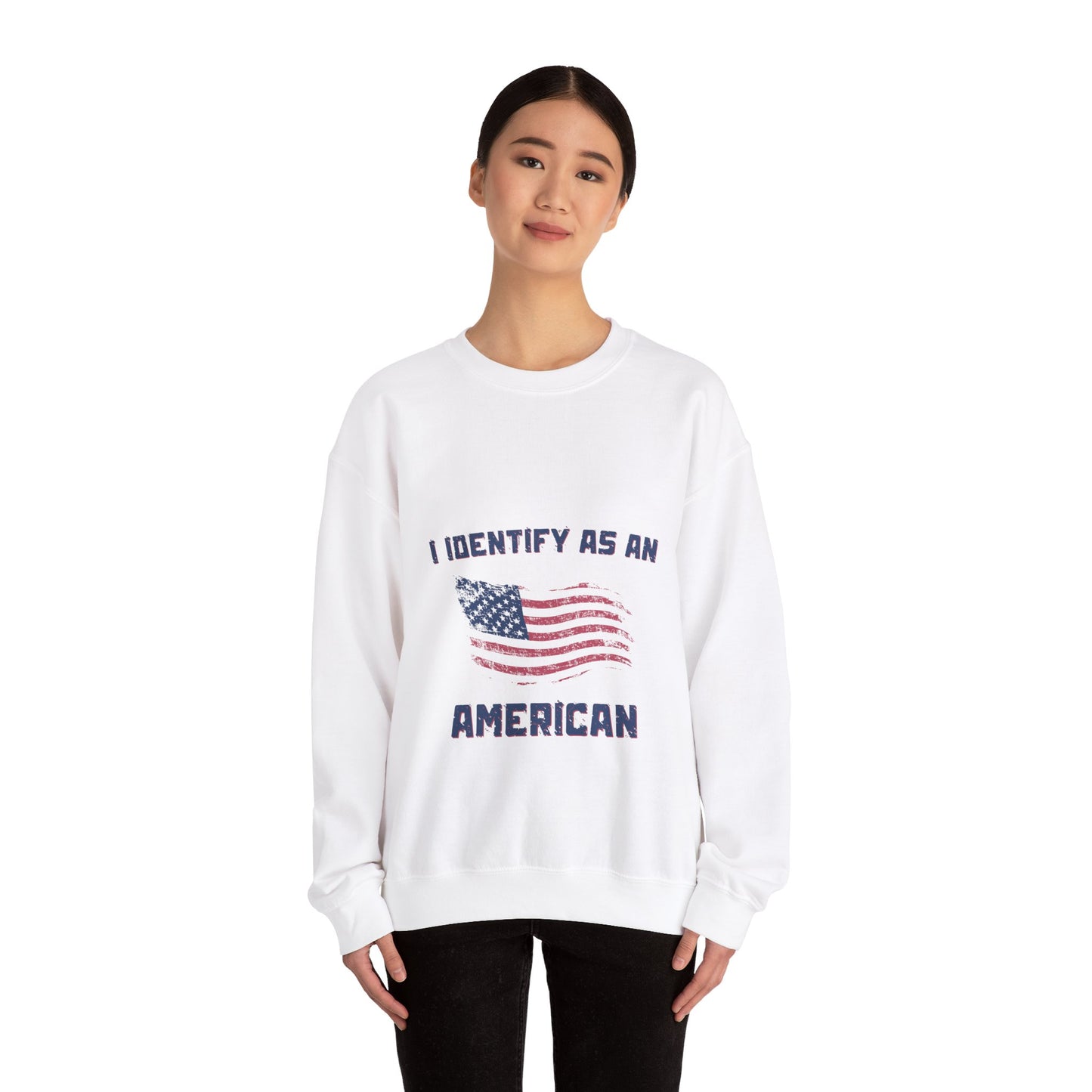 I Identify as American Unisex Heavy Blend™ Crewneck Sweatshirt