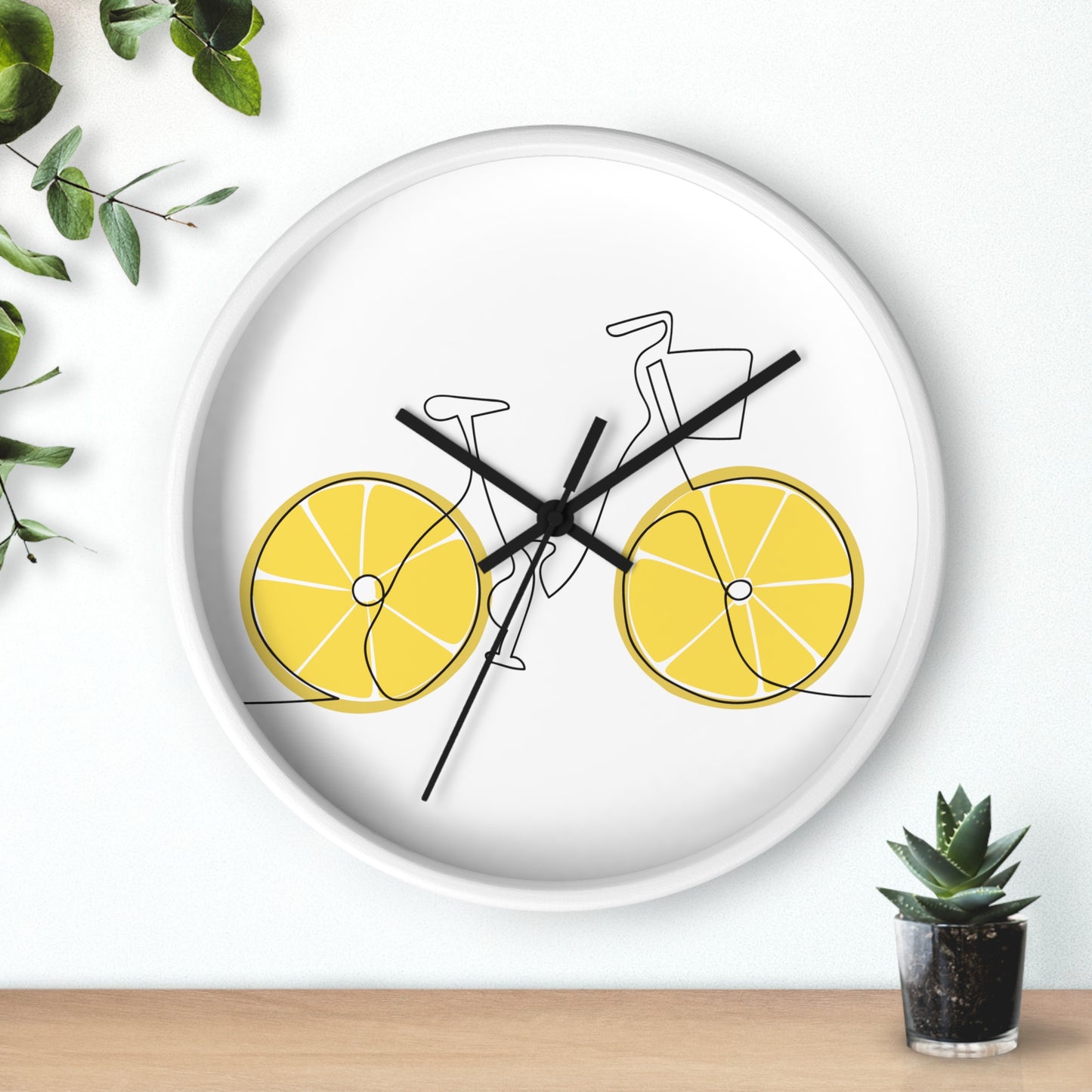 Lemon Wheel Bike Wall Clock