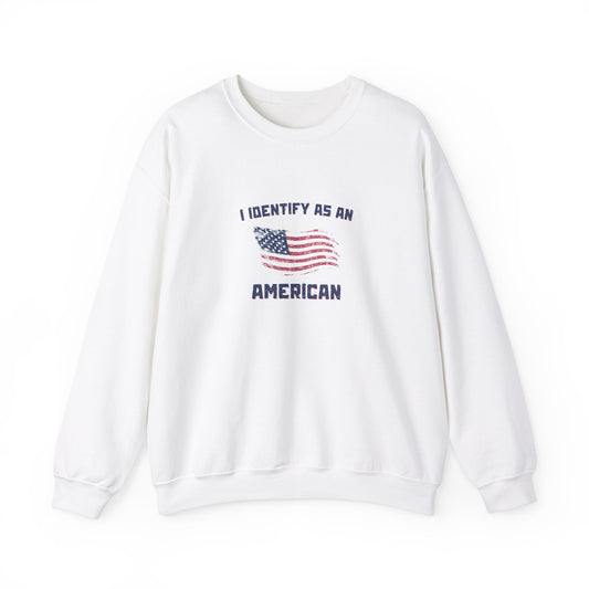 I Identify as American Unisex Heavy Blend™ Crewneck Sweatshirt