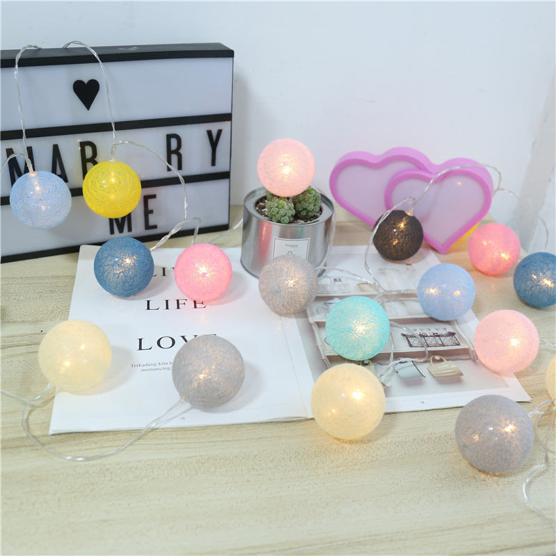 Cotton Thread Ball LED Lantern String Starry Lamp Battery Decoration Lamp