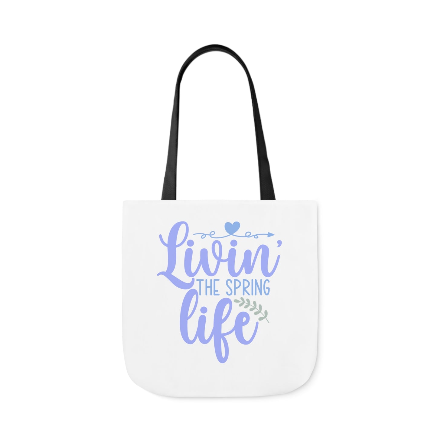 Livin' The Spring Life Canvas Tote Bag, 5-Color Straps