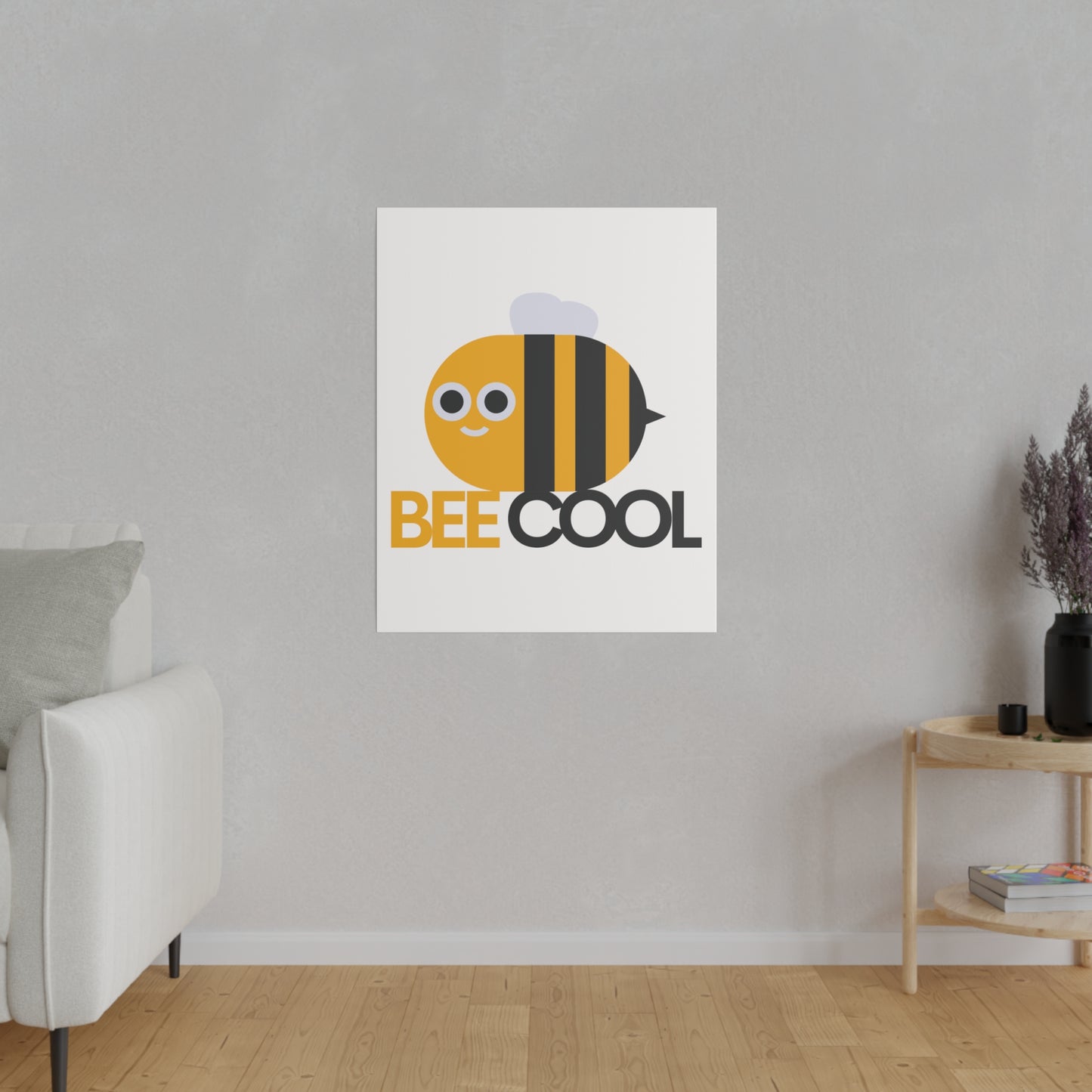 Bee Cool Matte Canvas, Stretched, 0.75"