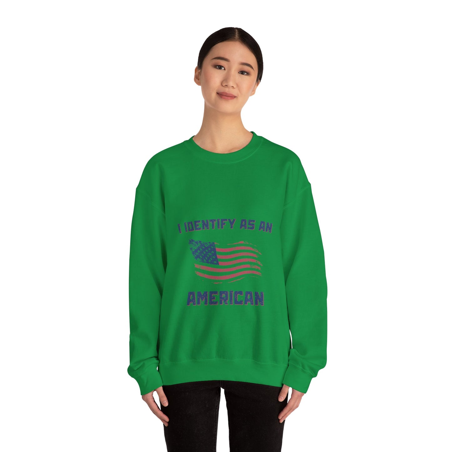 I Identify as American Unisex Heavy Blend™ Crewneck Sweatshirt