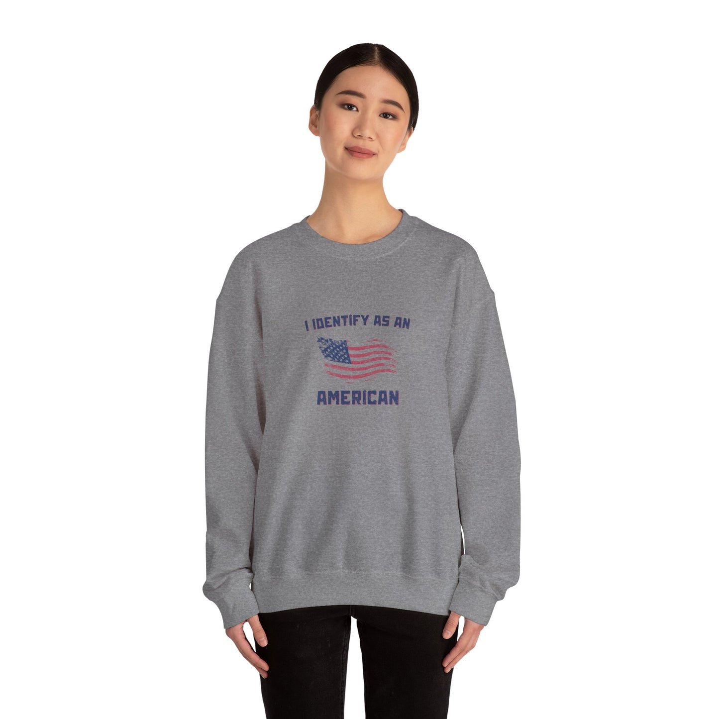 I Identify as American Unisex Heavy Blend™ Crewneck Sweatshirt