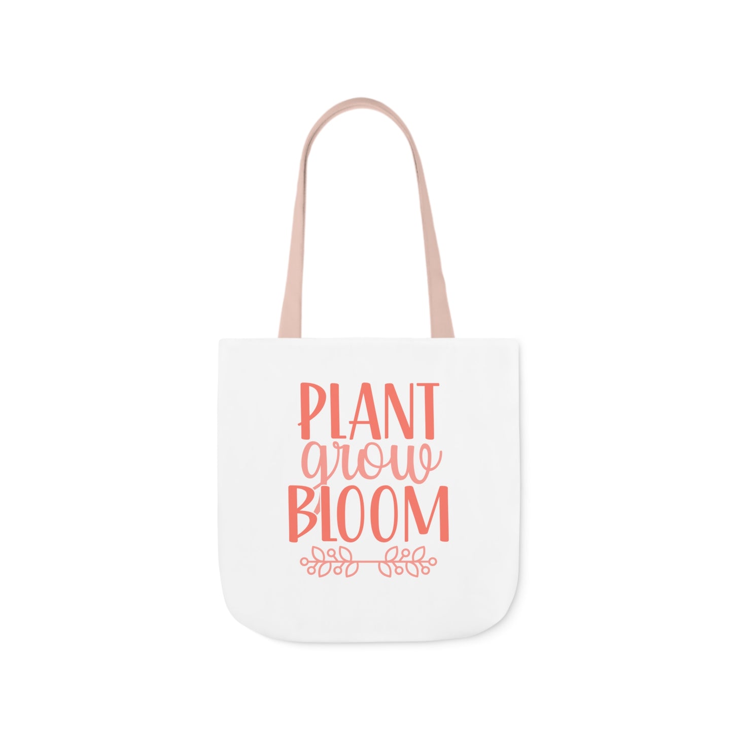 Plant Grow Bloom Spring Canvas Tote Bag, 5-Color Straps