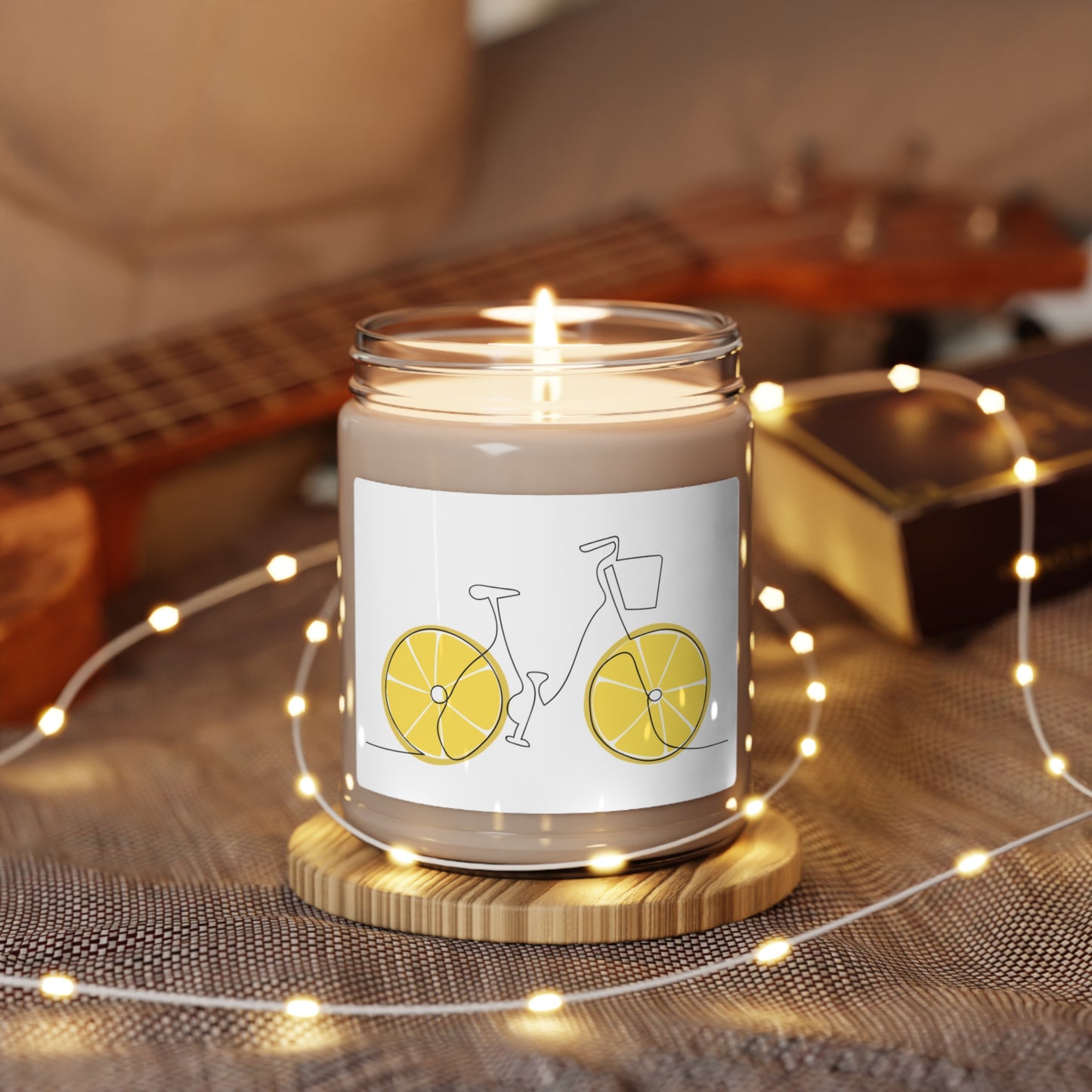 Lemon Wheel Bike Scented Soy Candle, 9oz