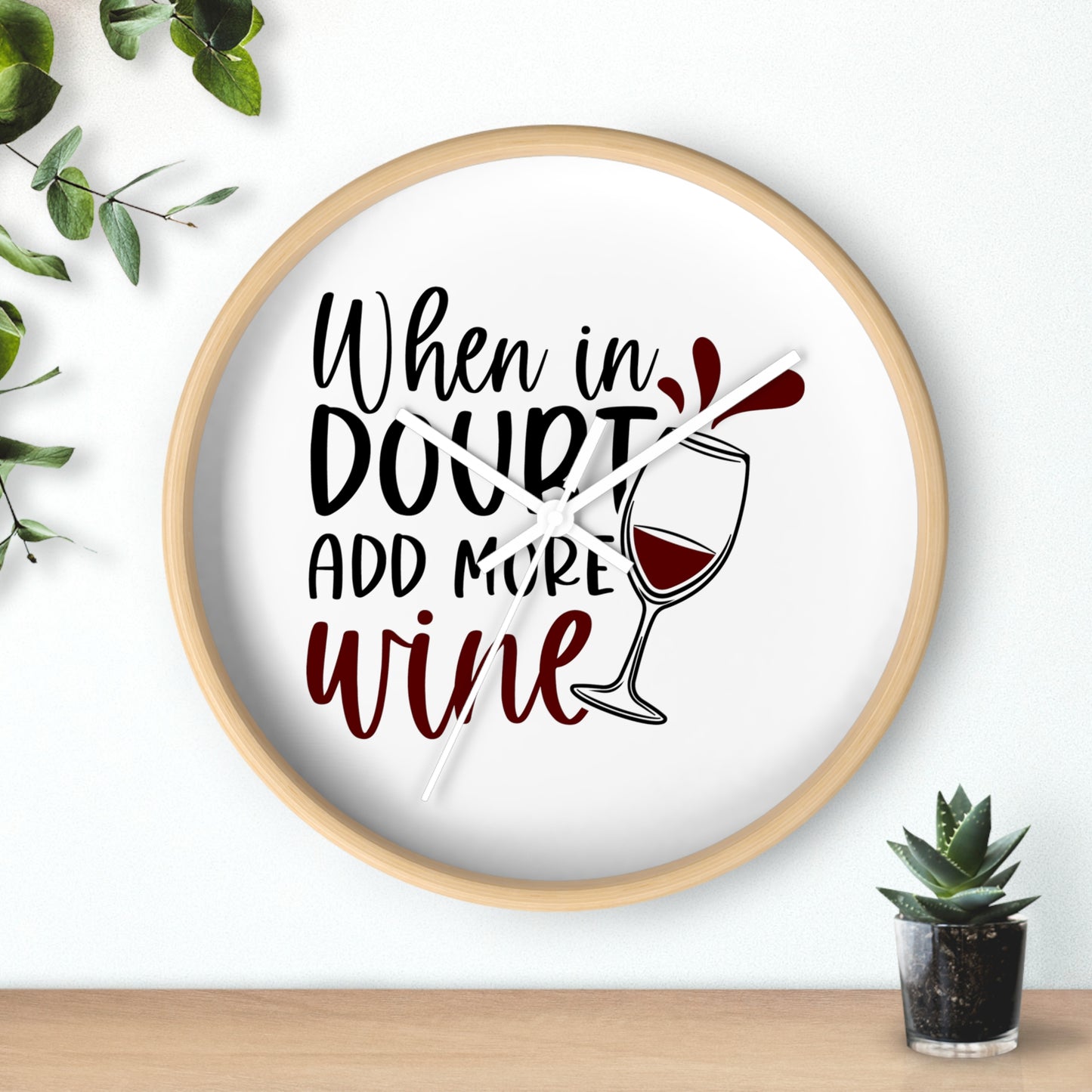 ....Add Wine Wall Clock