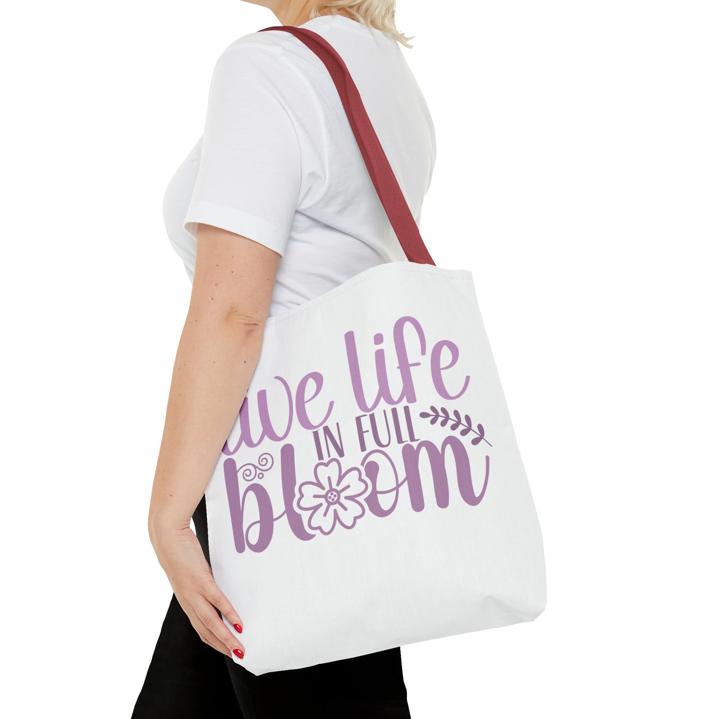 Live Life in Full Bloom Tote Bag (AOP)