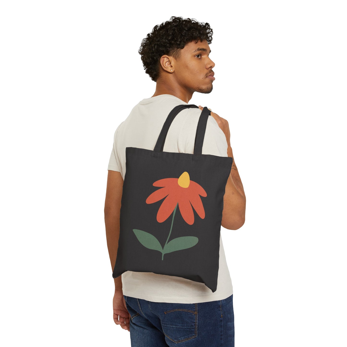 Flower Cotton Canvas Tote Bag