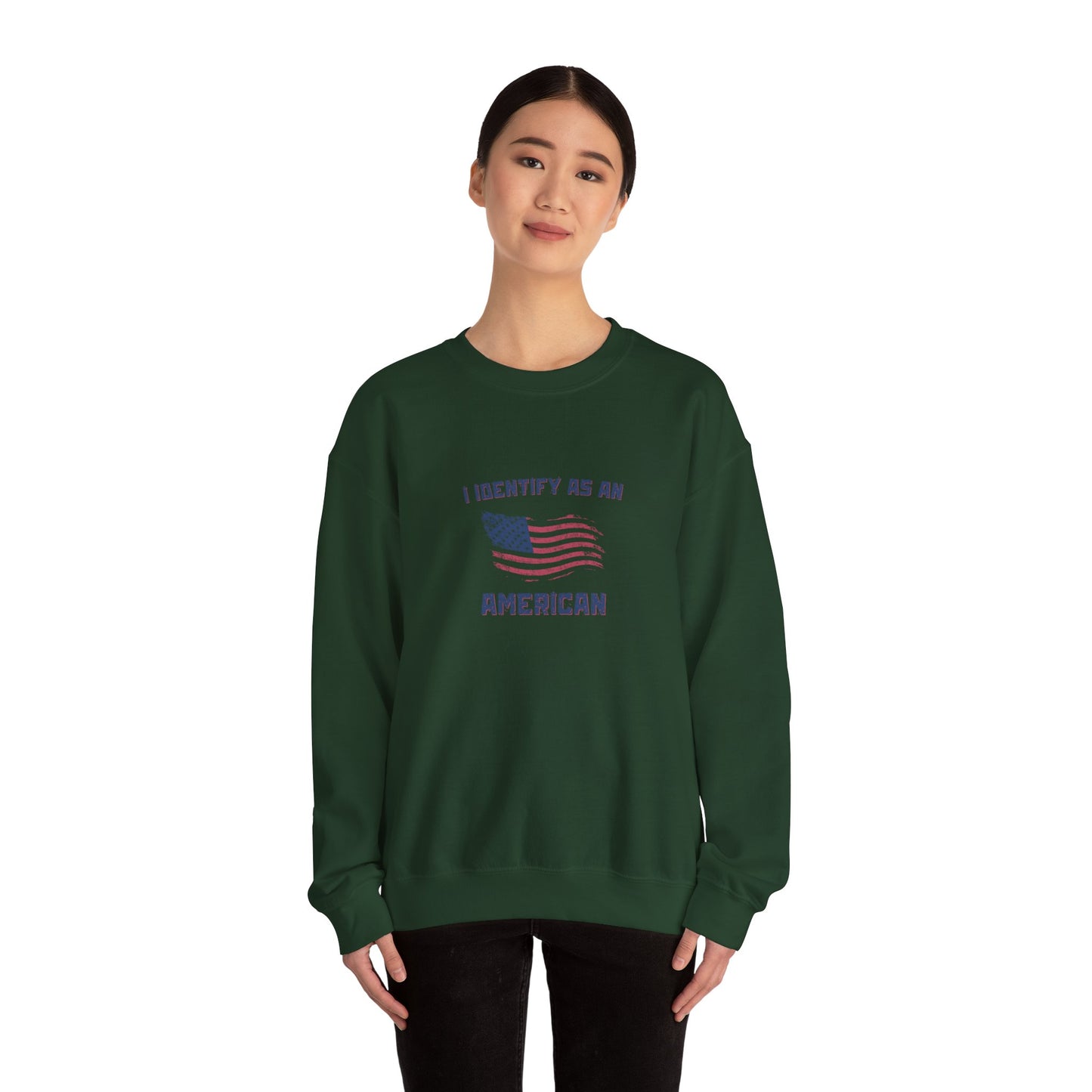 I Identify as American Unisex Heavy Blend™ Crewneck Sweatshirt