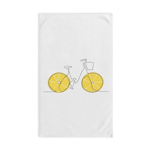 Lemon Wheel Bike Hand Towel