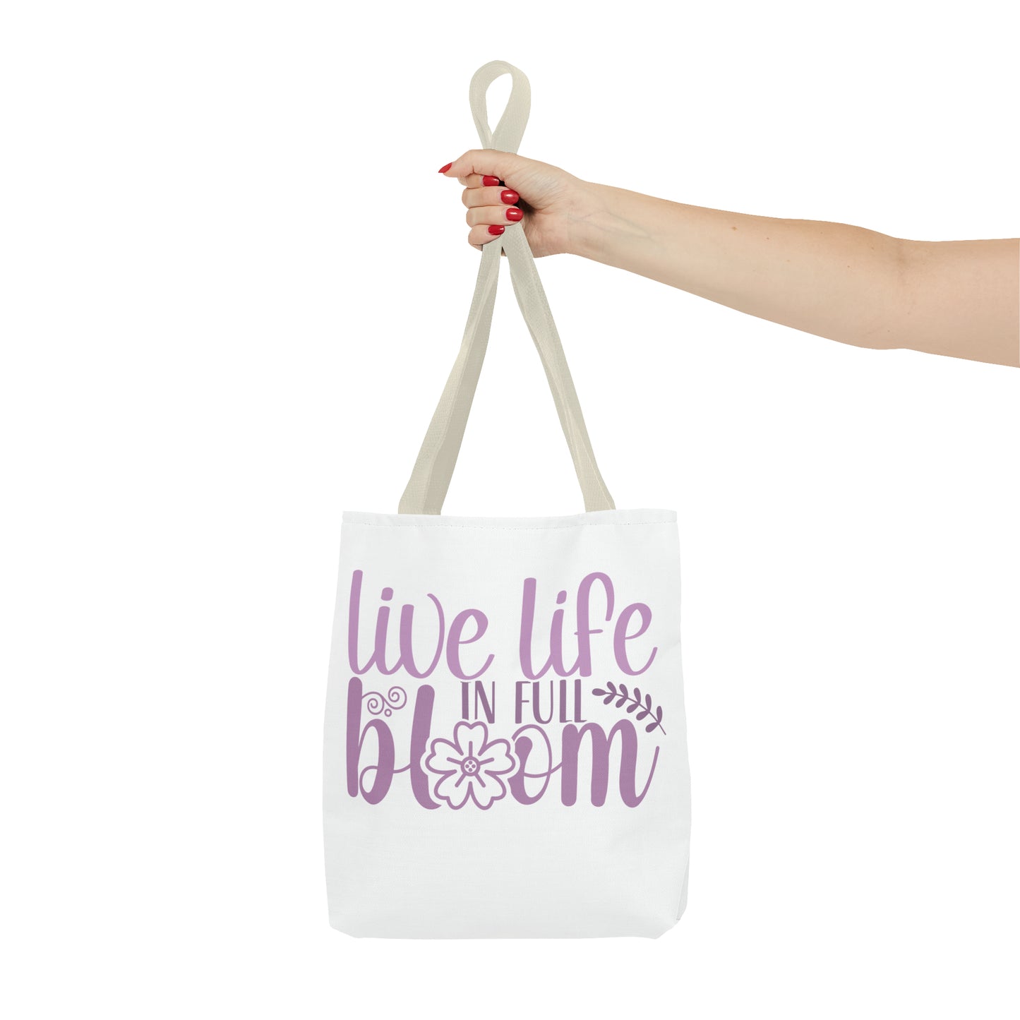 Live Life in Full Bloom Tote Bag (AOP)