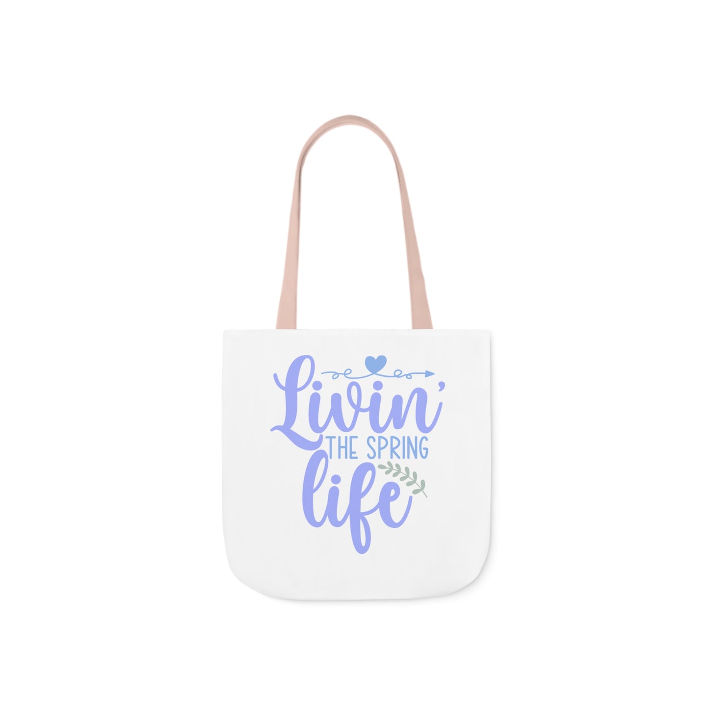 Livin' The Spring Life Canvas Tote Bag, 5-Color Straps