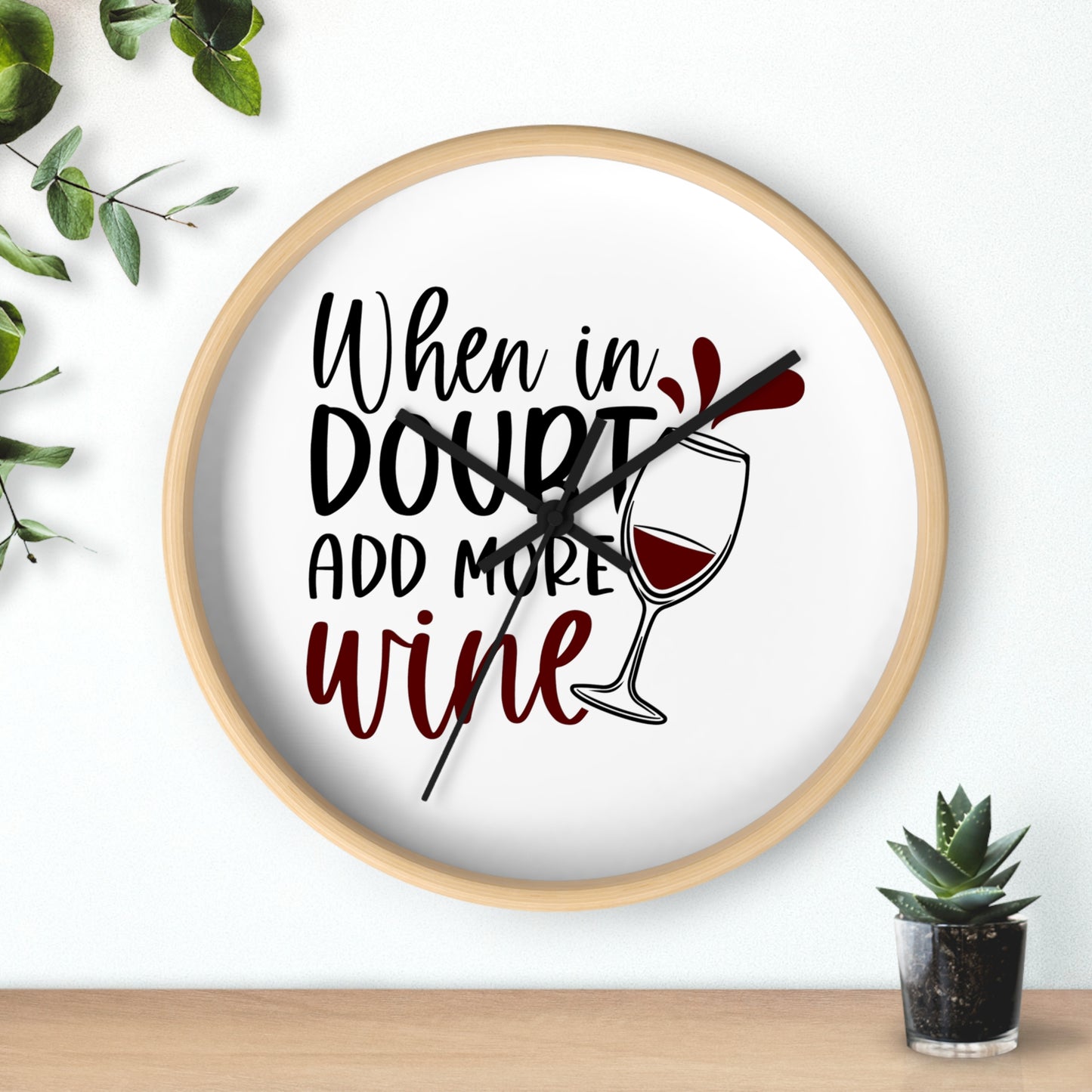 ....Add Wine Wall Clock