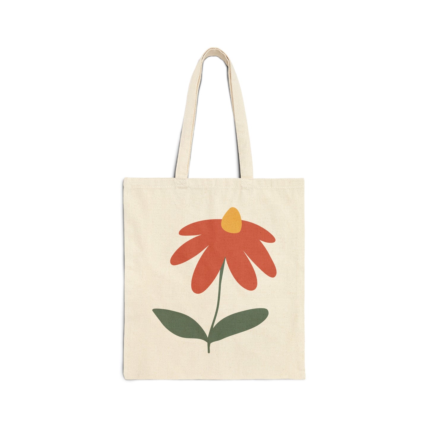 Flower Cotton Canvas Tote Bag