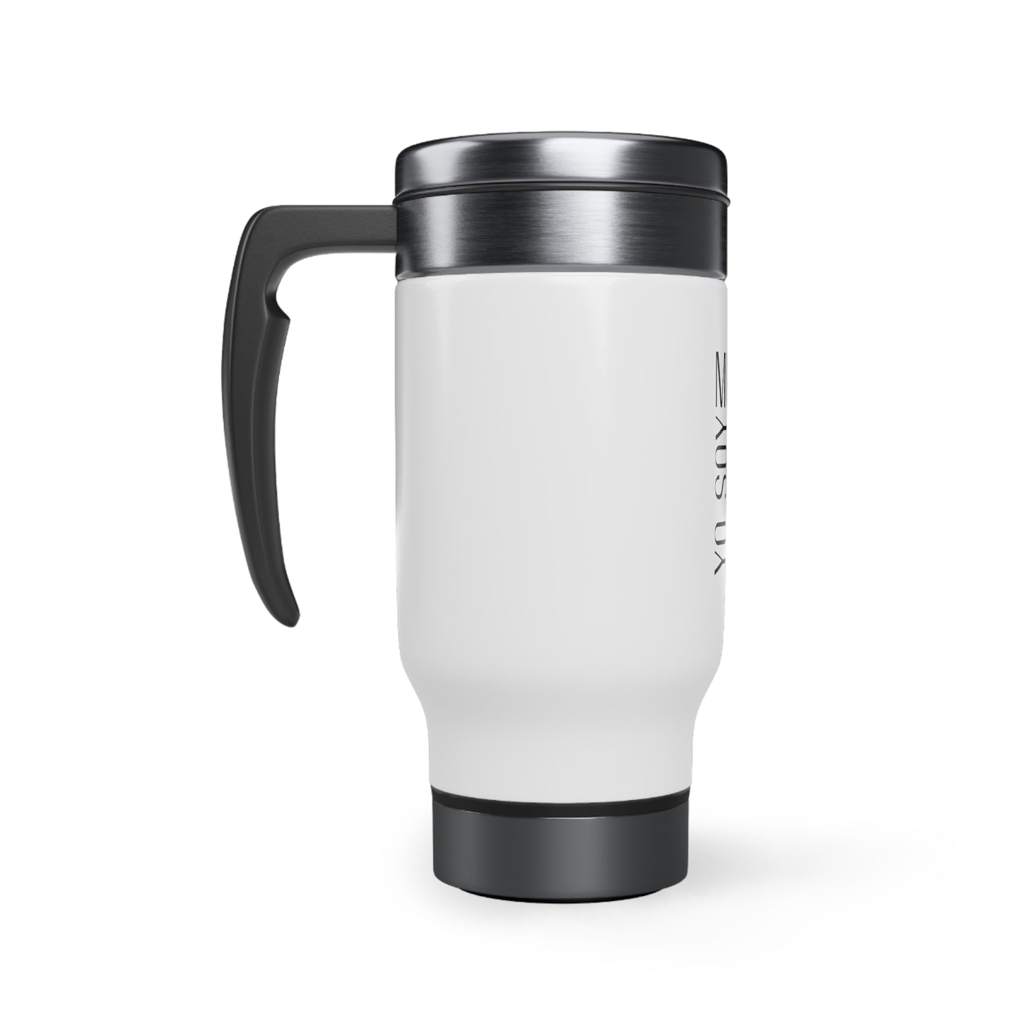 Powerful Women Stainless Steel Travel Mug with Handle, 14oz Spanish