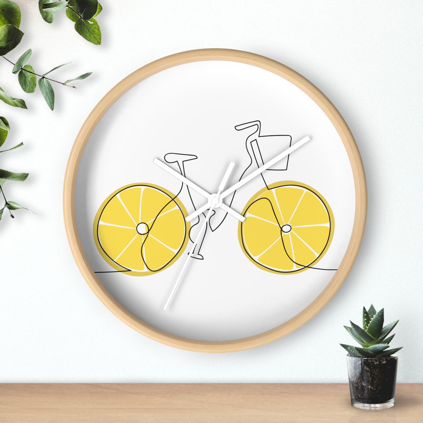 Lemon Wheel Bike Wall Clock