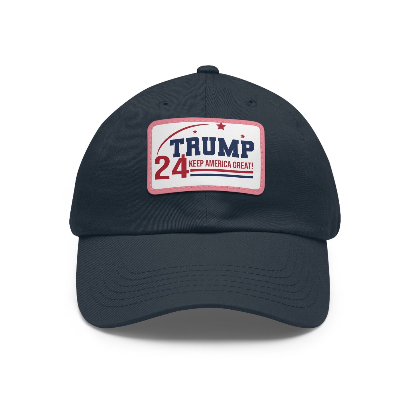 Trump 2024 Dad Hat with Leather Patch (Rectangle)