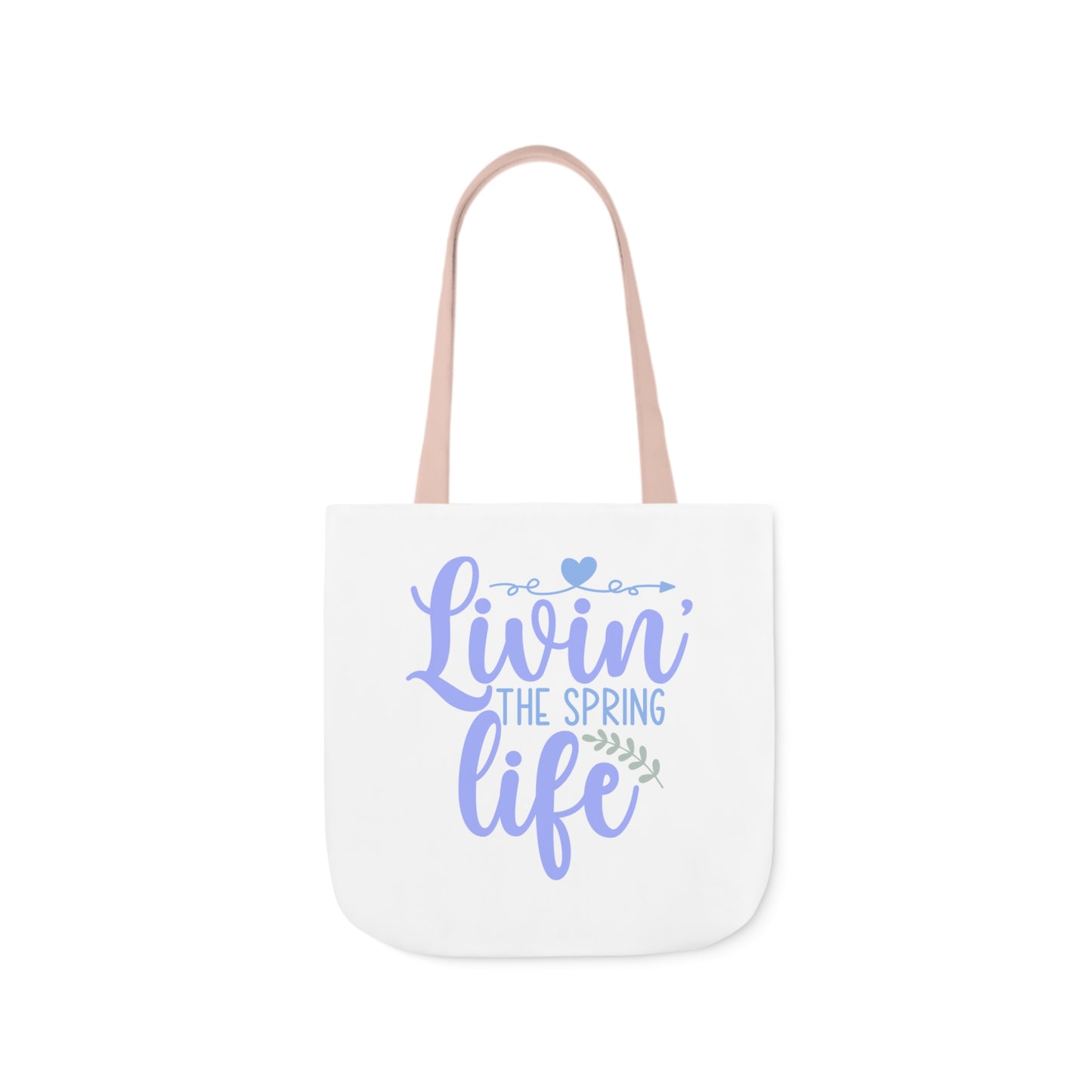 Livin' The Spring Life Canvas Tote Bag, 5-Color Straps