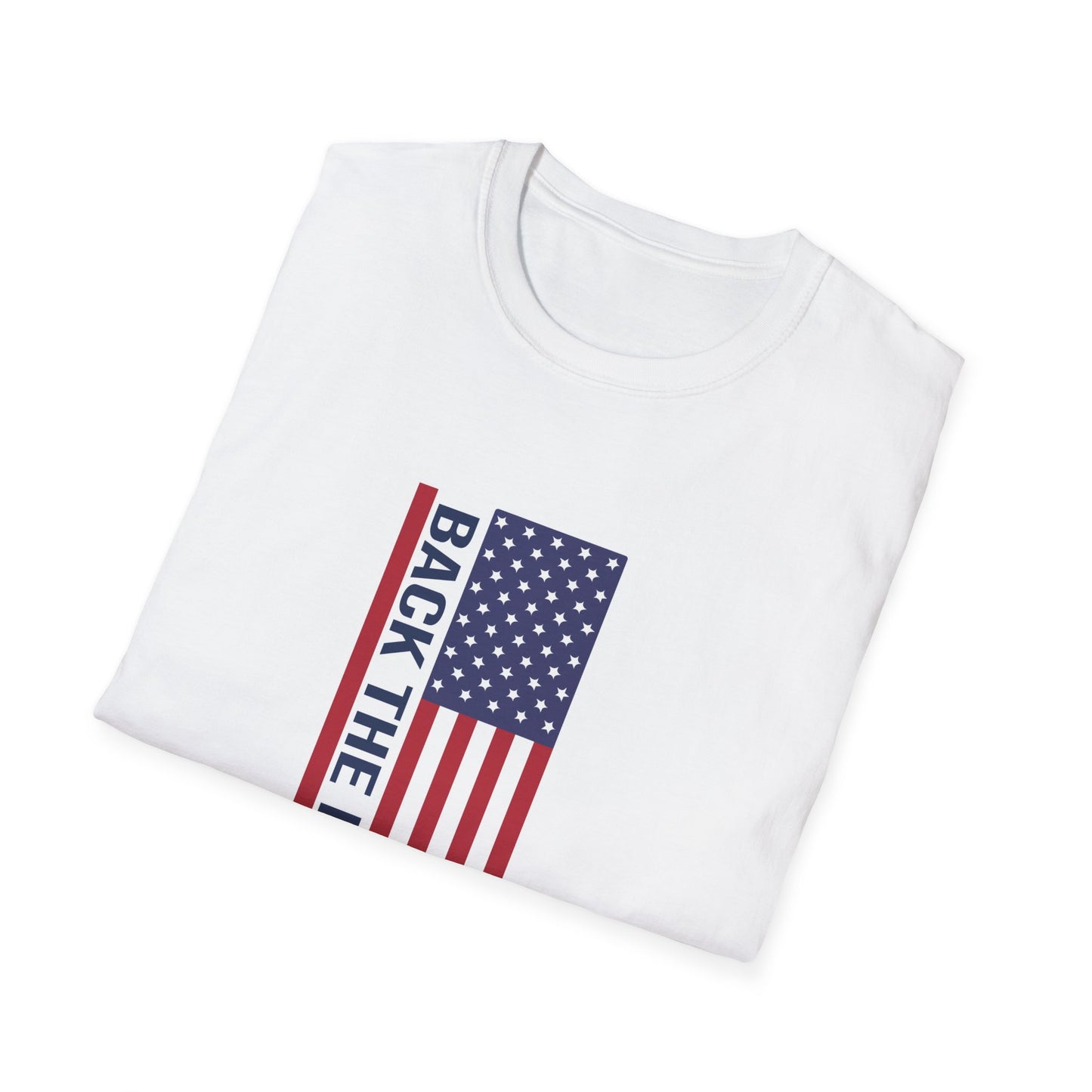 Back The Blue Trump Unisex Softstyle T-Shirt